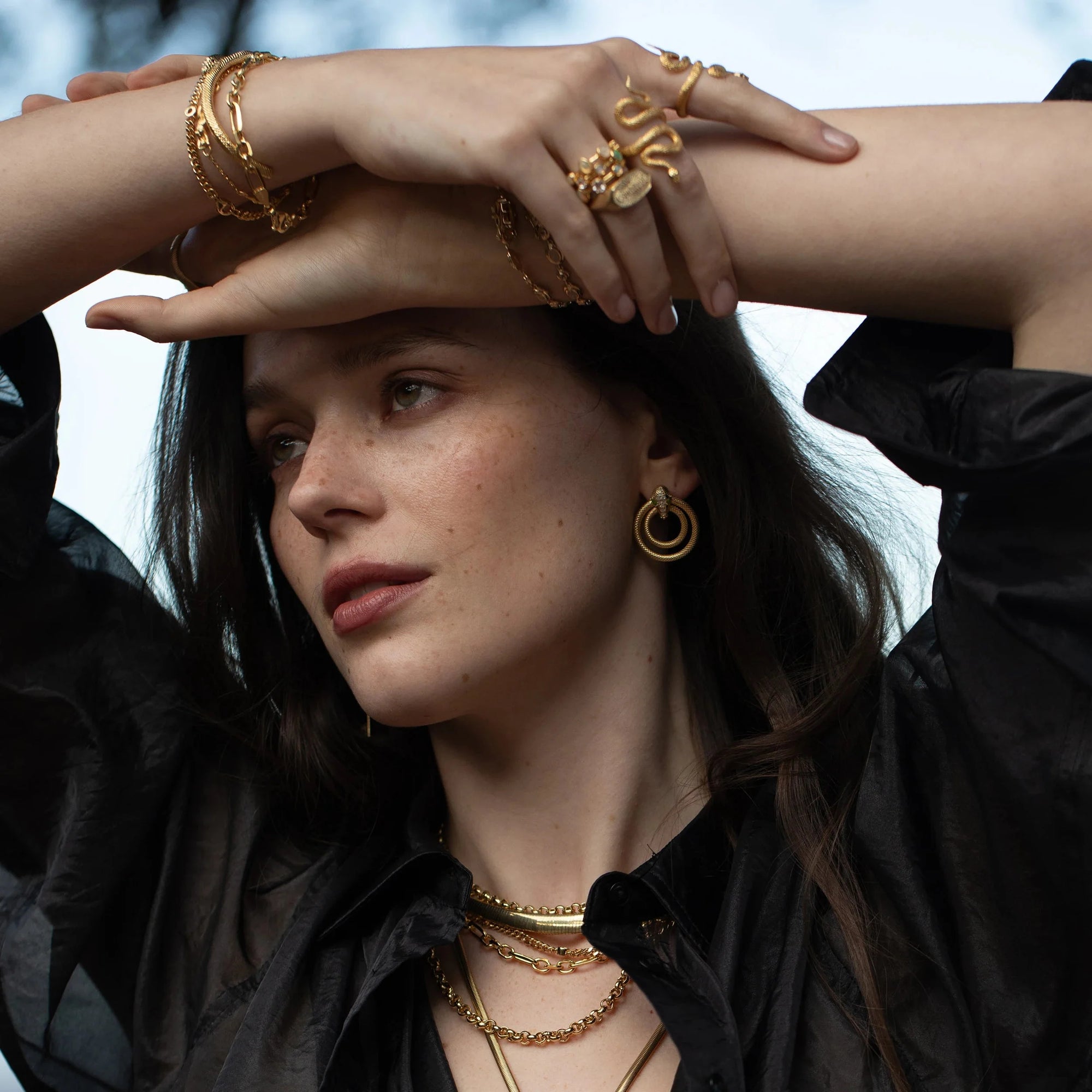 Awe Inspired - Snake Doorknocker Earrings -