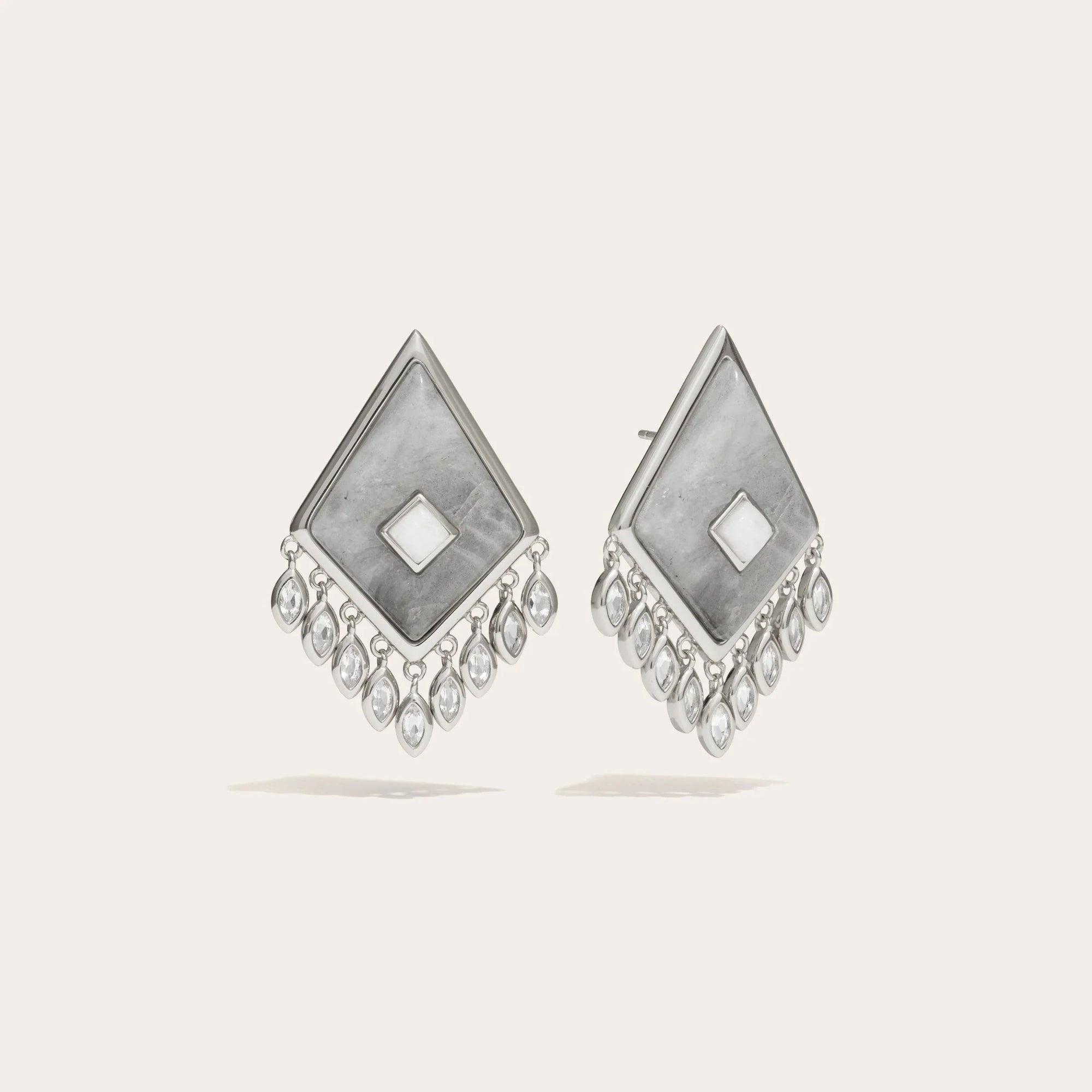 Awe Inspired - Labradorite Boho Kite Earrings - 925 Sterling Silver