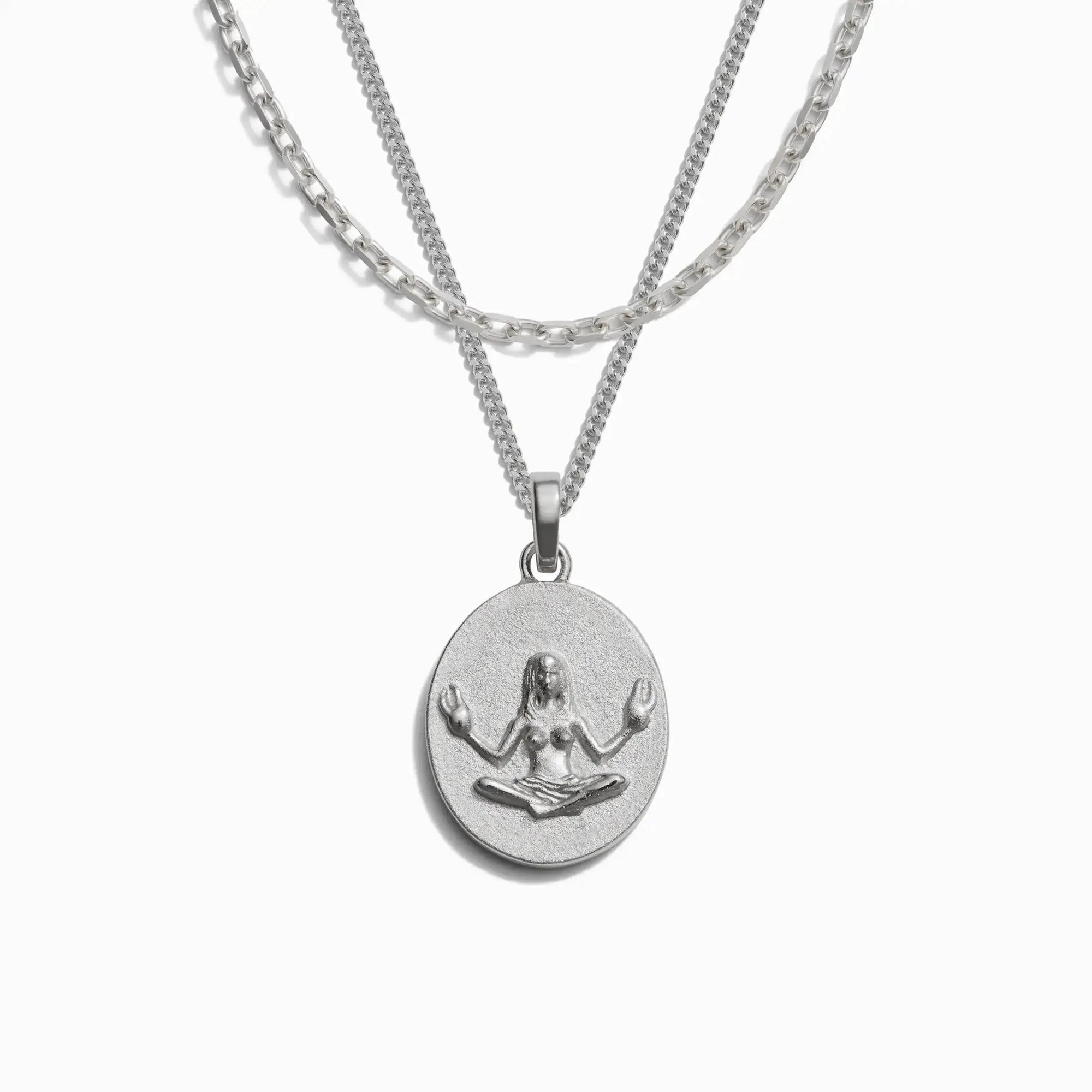 Awe Inspired - Men's Zodiac Goddess Amulet Set - 925 Sterling Silver Cancer