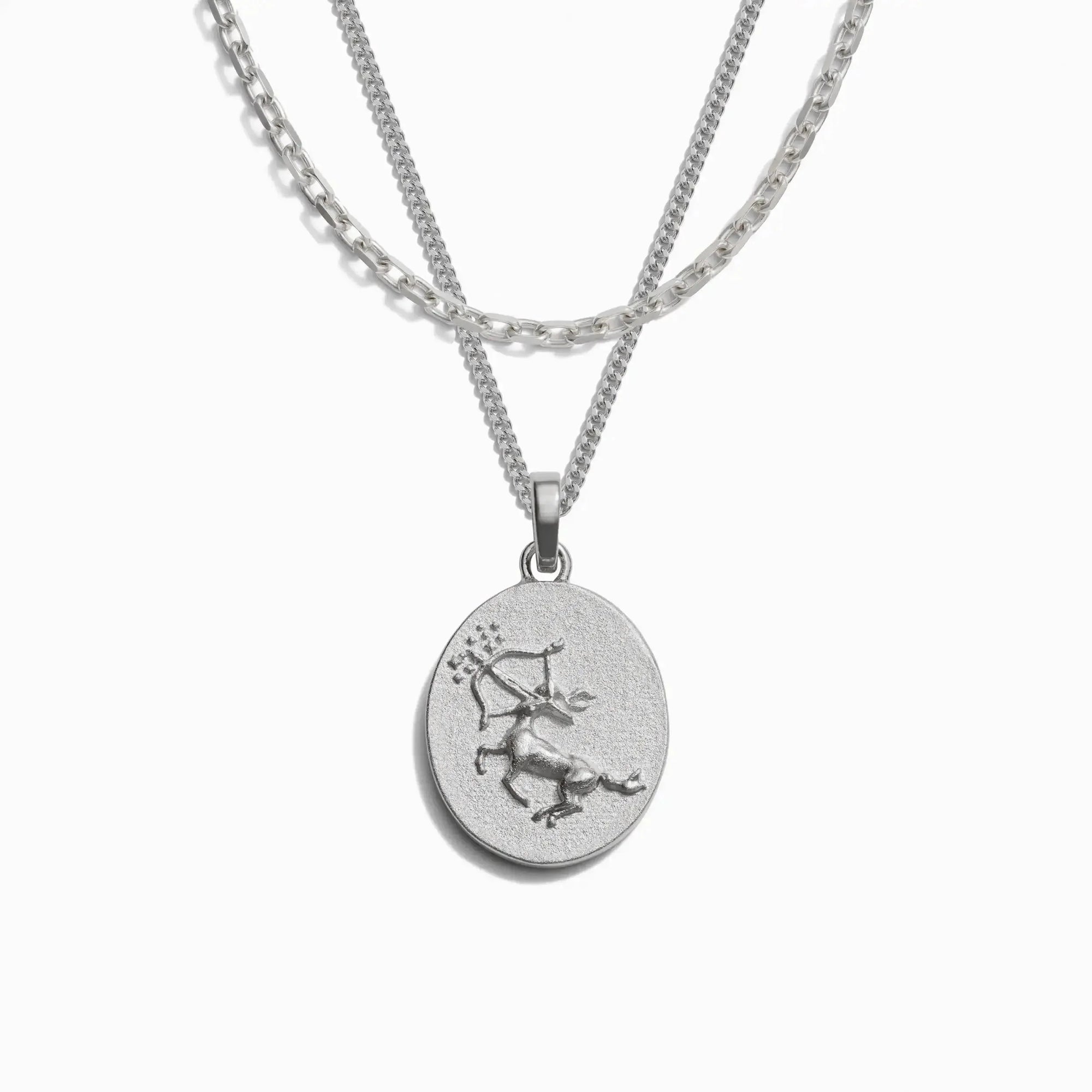 Awe Inspired - Men's Zodiac Goddess Amulet Set - 925 Sterling Silver Sagittarius