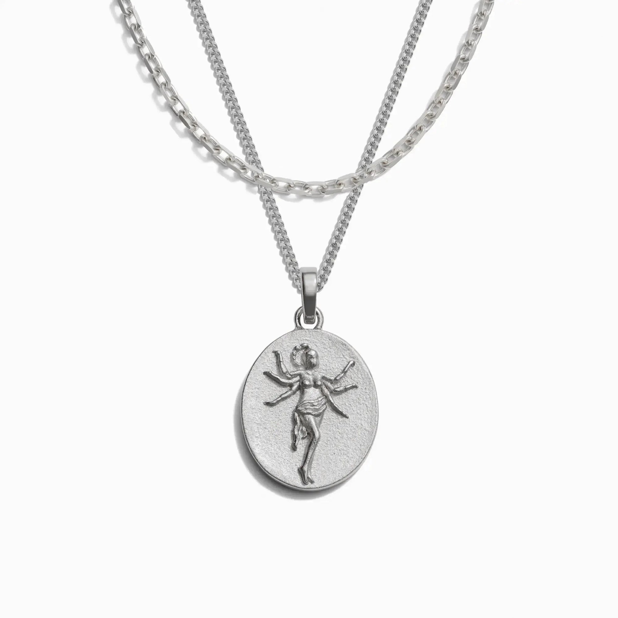 Awe Inspired - Men's Zodiac Goddess Amulet Set - 925 Sterling Silver Scorpio