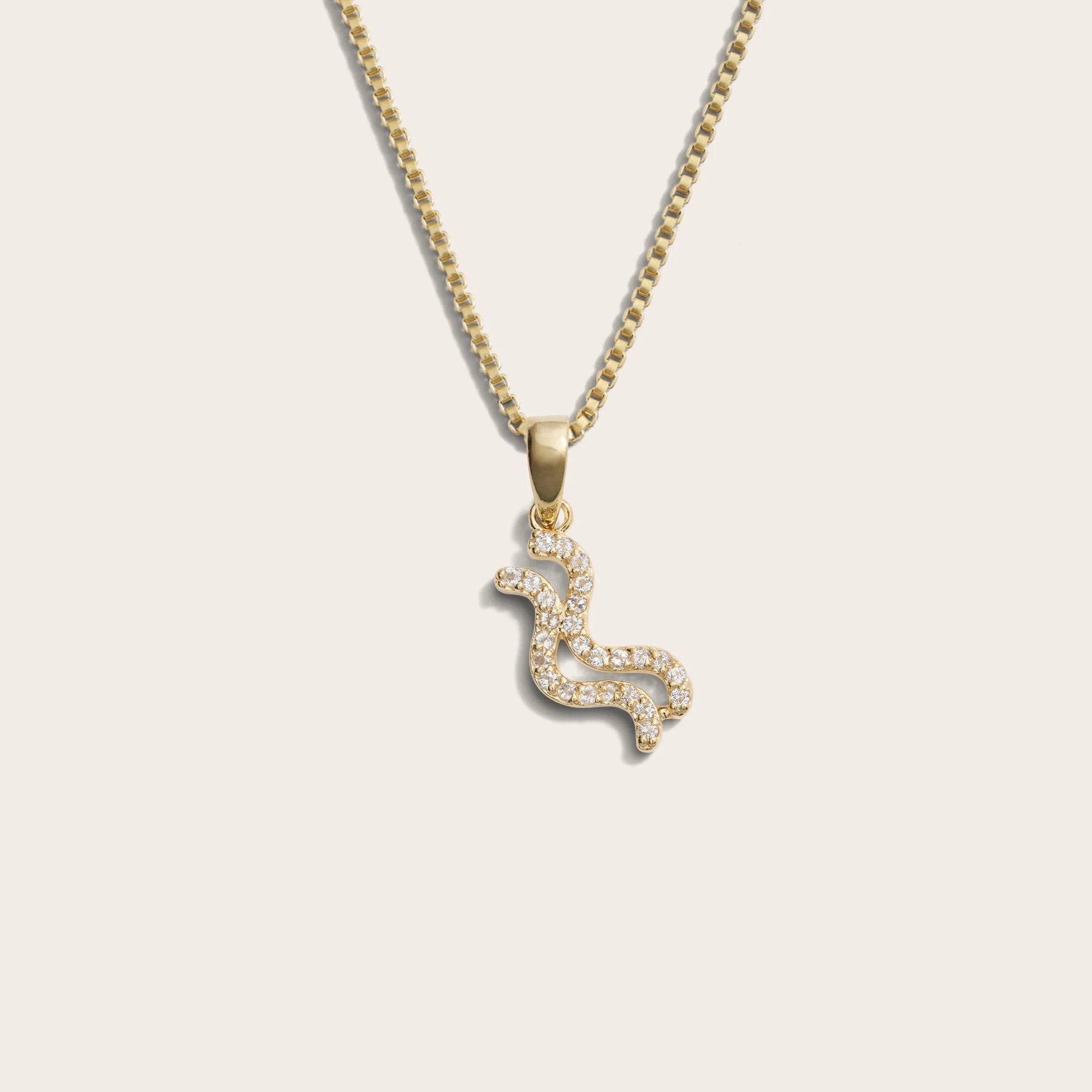 Awe Inspired - Zodiac Gemstone Necklace - 14K Yellow Gold Vermeil Aquarius Mini