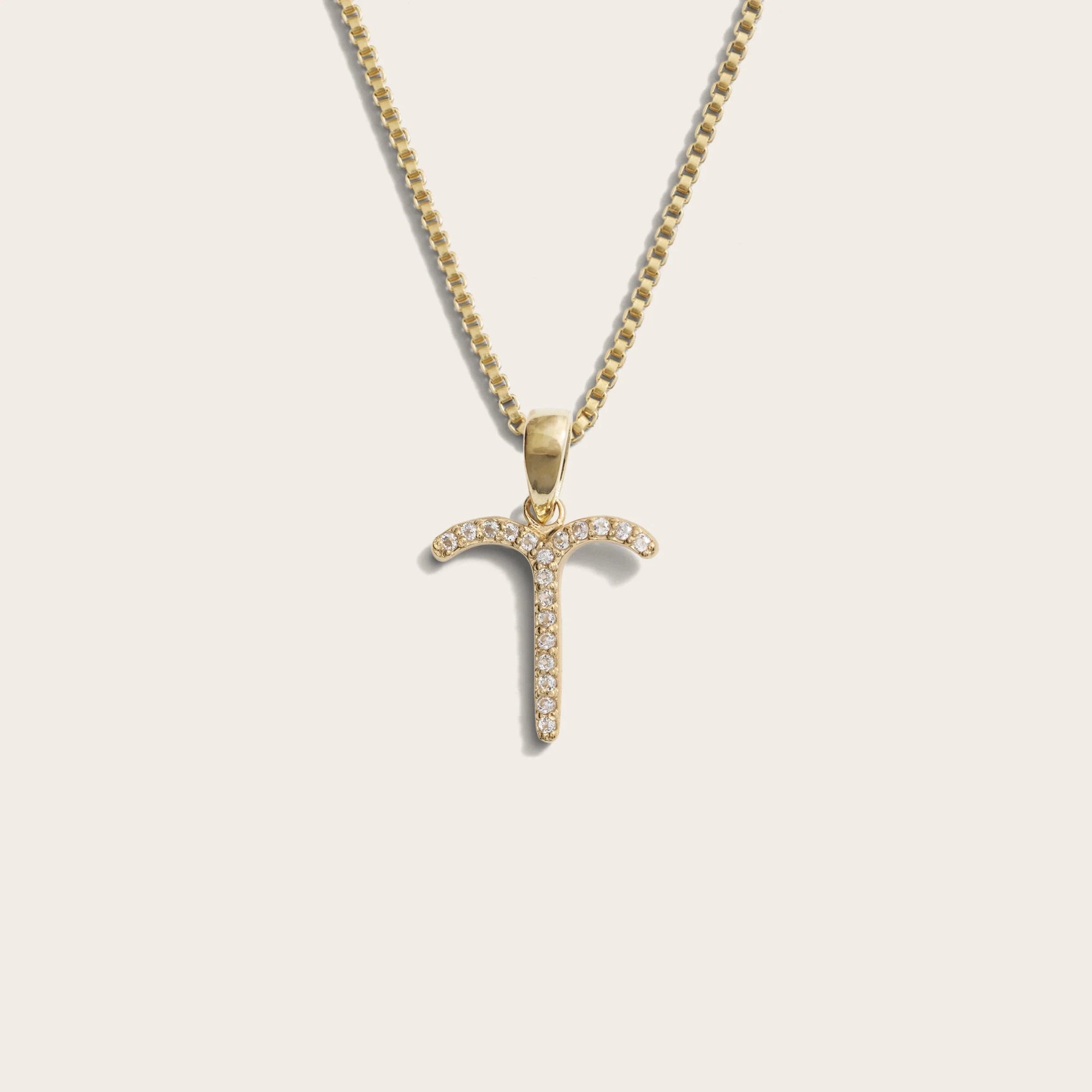 Awe Inspired - Zodiac Gemstone Necklace - 14K Yellow Gold Vermeil Aries Mini
