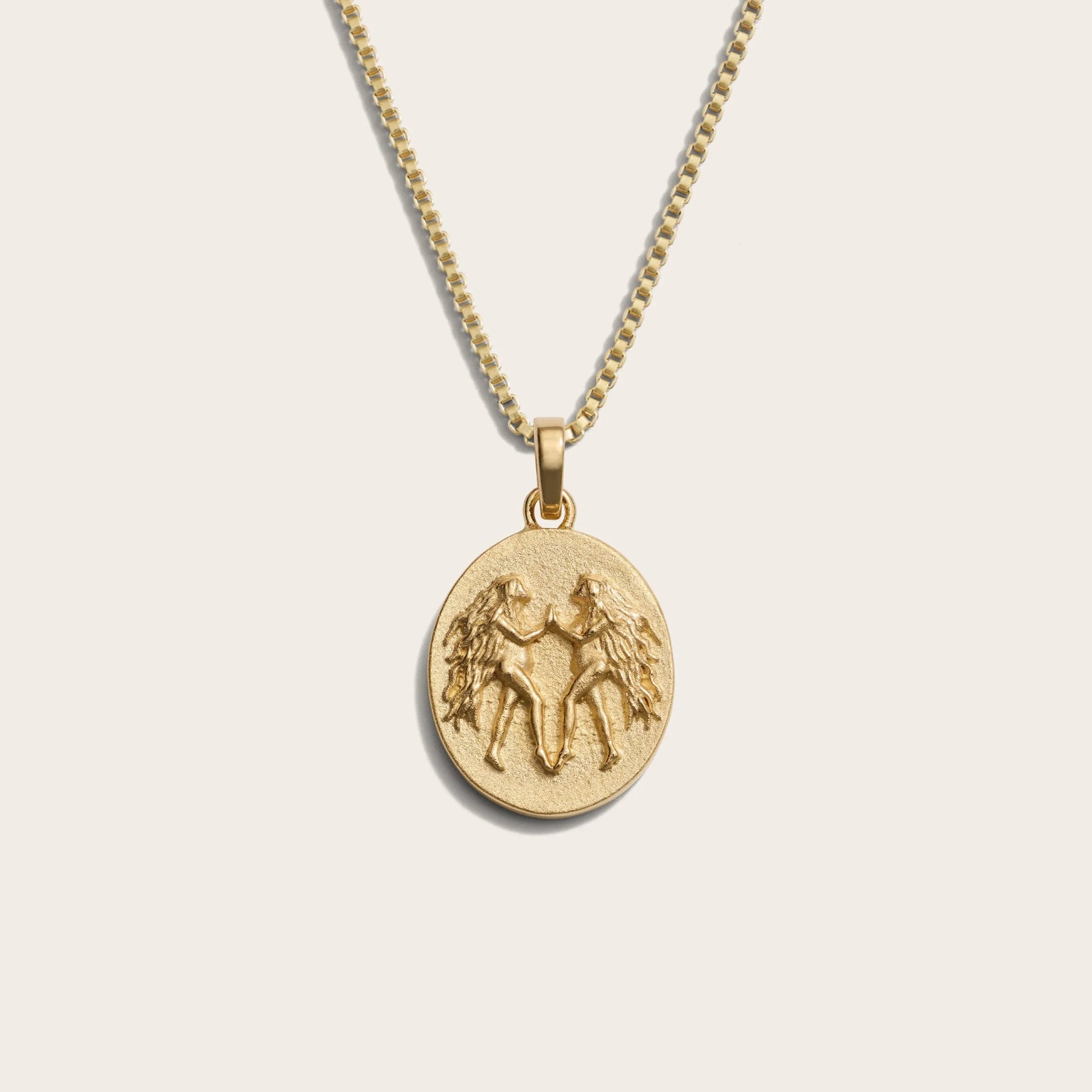 Awe Inspired - Zodiac Goddess Necklace - 14K Yellow Gold Vermeil Gemini Standard