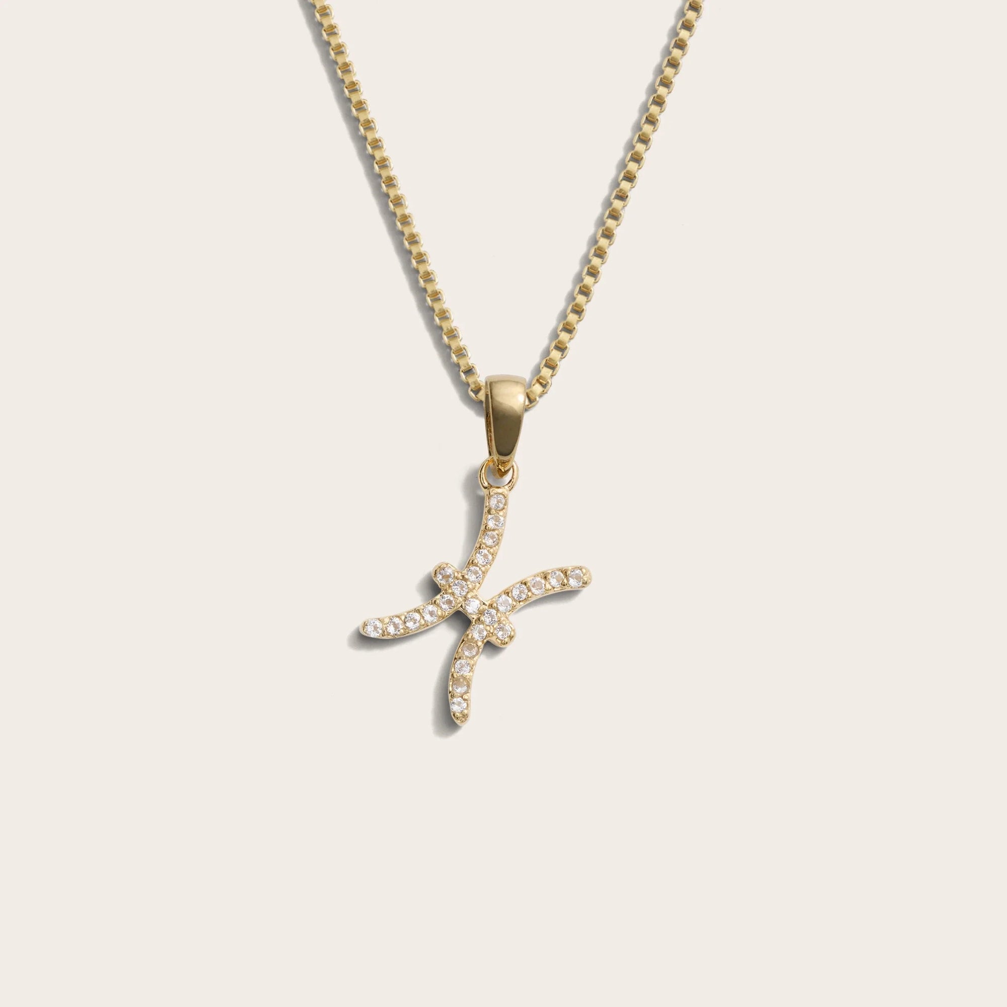 Awe Inspired - Zodiac Gemstone Necklace - 14K Yellow Gold Vermeil Pisces Mini