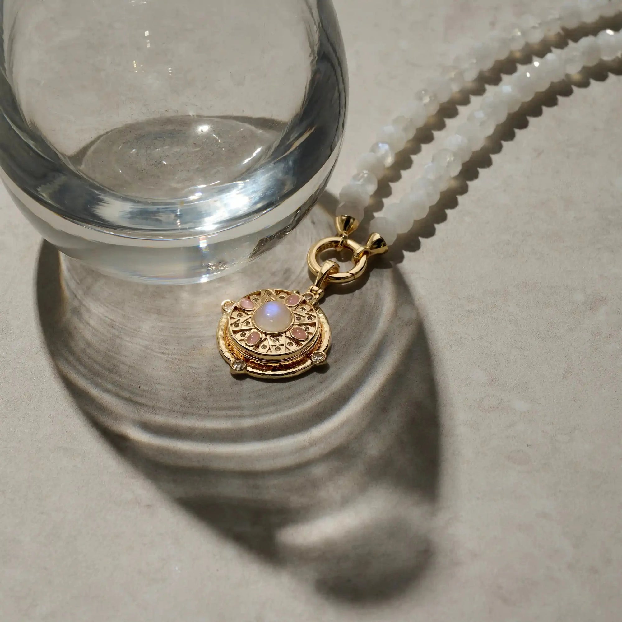 Awe Inspired - Gemstone Charm Necklace -