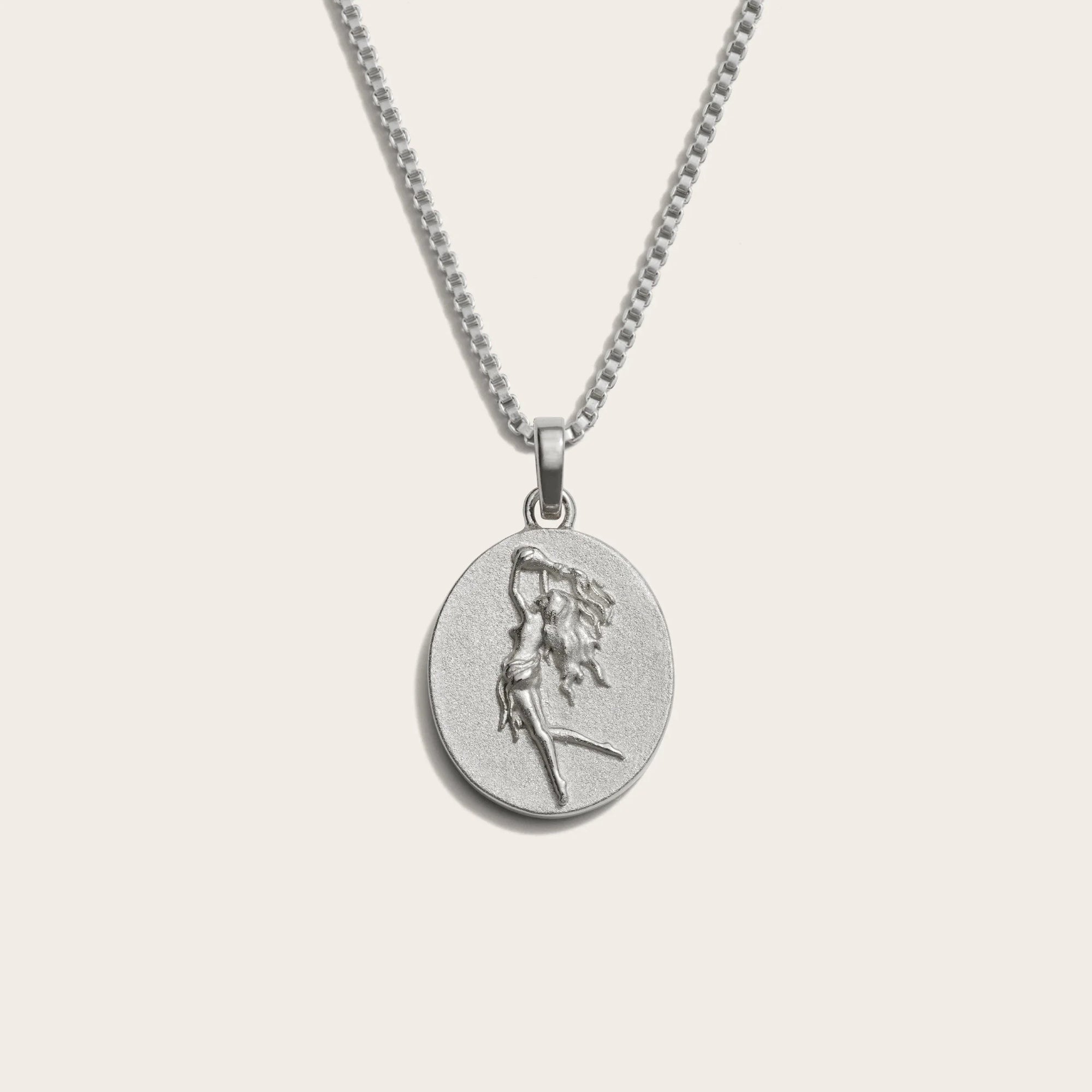 Awe Inspired - Zodiac Goddess Necklace - 925 Sterling Silver Aquarius Standard