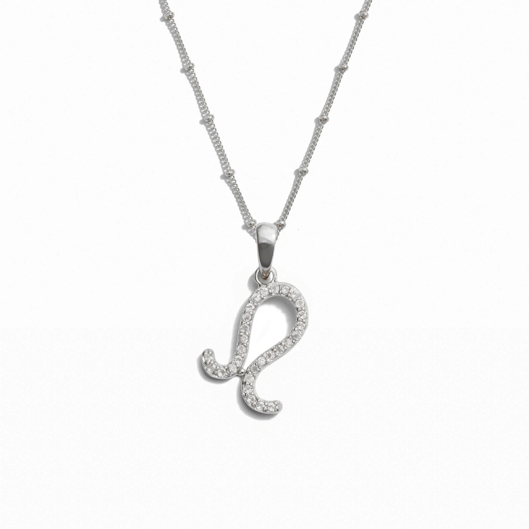 Awe Inspired - Gemstone Zodiac on Saturn Chain - 925 Sterling Silver Leo 20-22" Saturn Chain