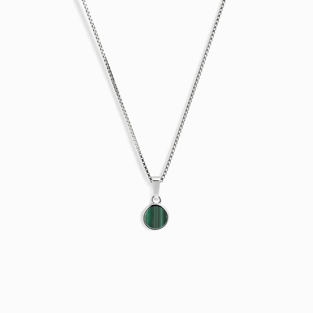 Awe Inspired - Gemstone Necklace - 925 Sterling Silver Malachite