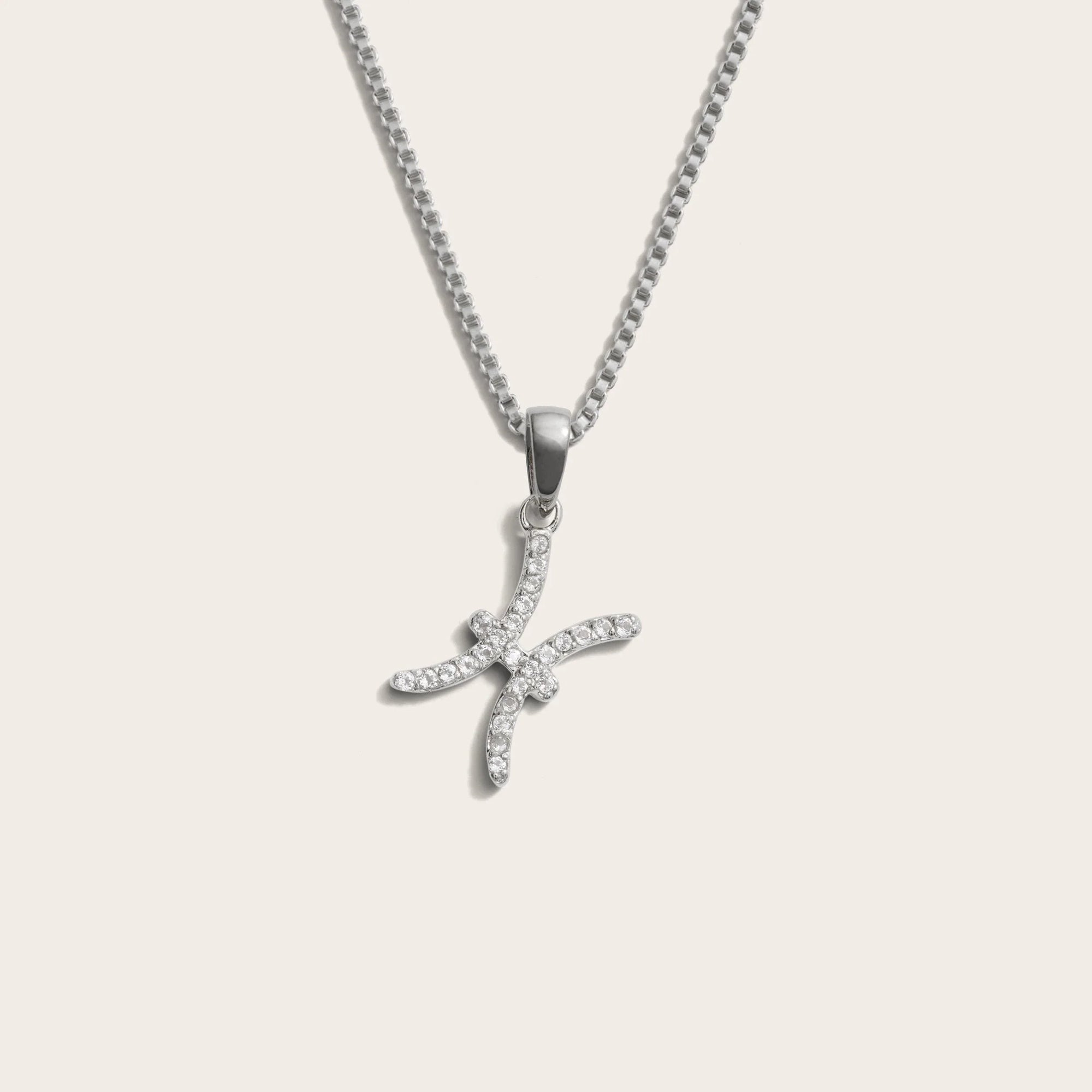 Awe Inspired - Zodiac Gemstone Necklace - 925 Sterling Silver Pisces Mini