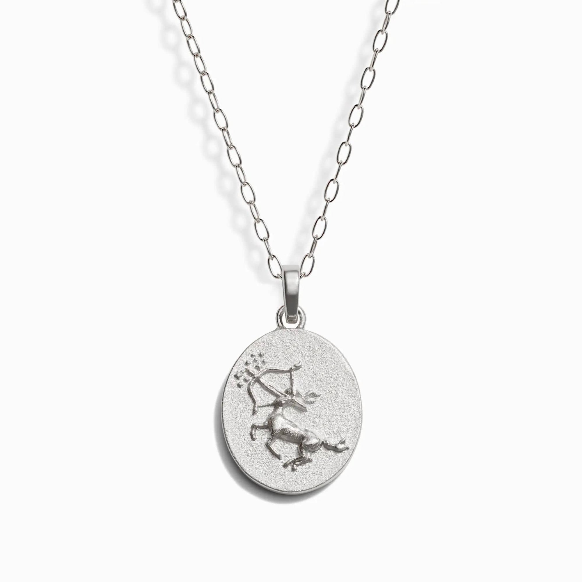 Awe Inspired - Zodiac Goddess Pendant + Mini Paperclip Chain - 925 Sterling Silver Sagittarius