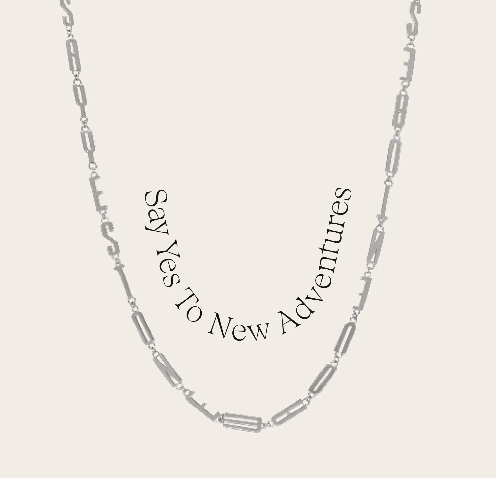 Awe Inspired - Affirmation Necklace - 925 Sterling Silver Say Yes to New Adventures