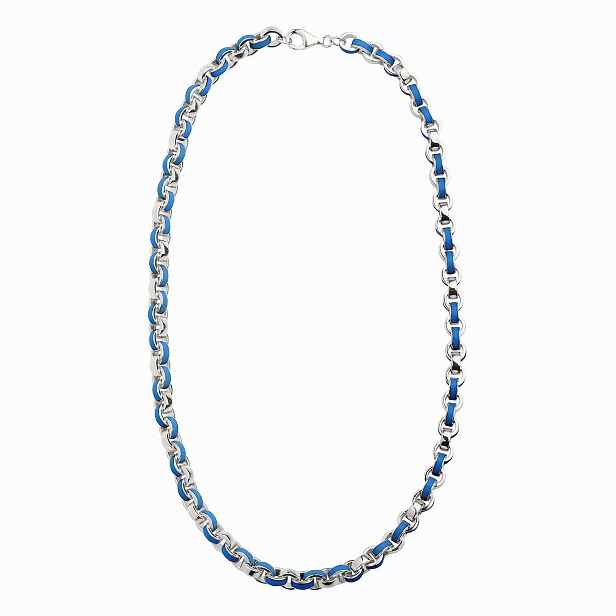 Awe Inspired - Chunky Colored Enamel Necklace - 925 Sterling Silver Turquoise