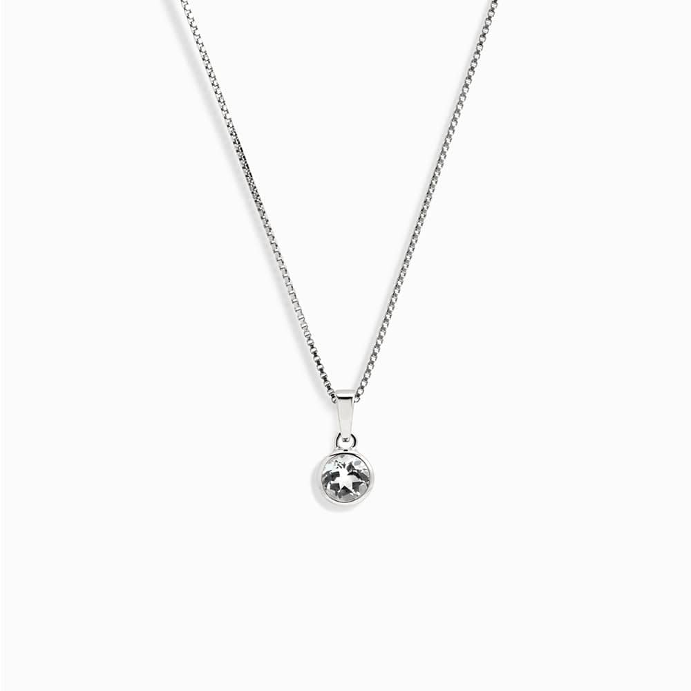 Awe Inspired - Gemstone Necklace - 925 Sterling Silver White Topaz