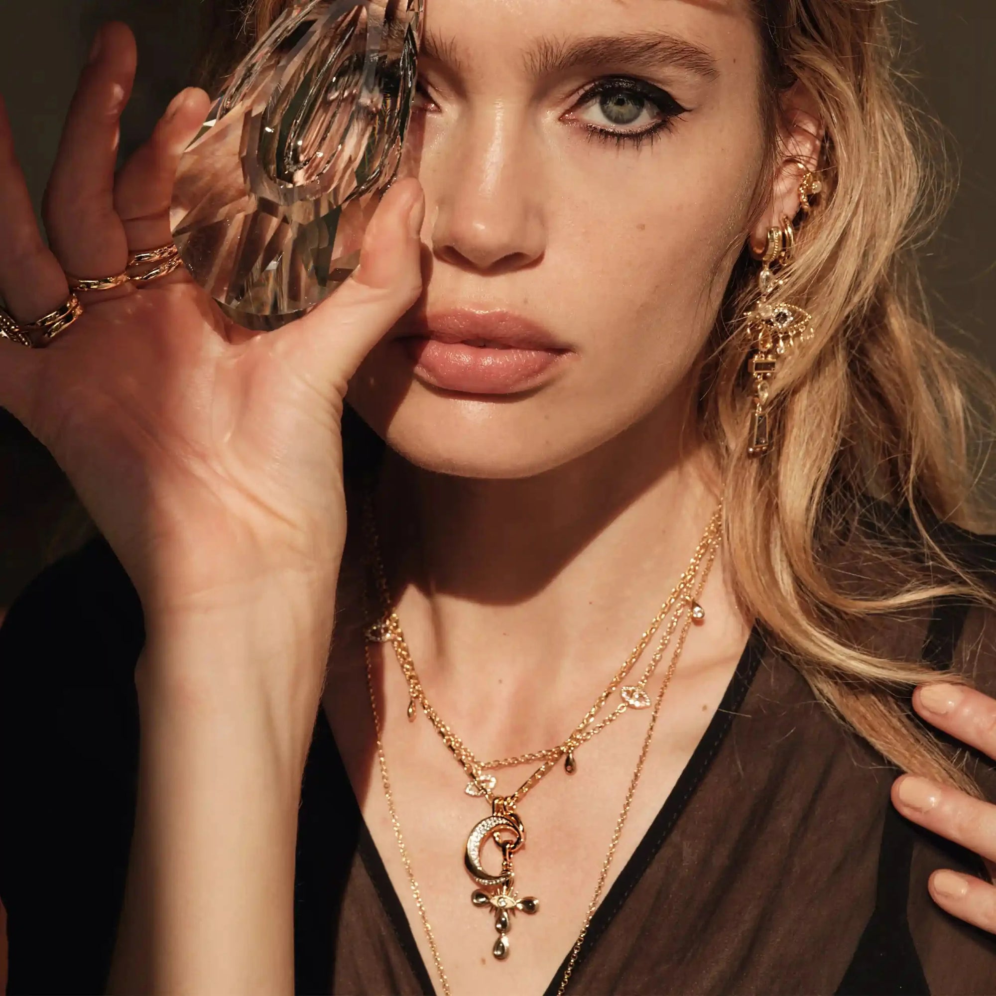 Awe Inspired - Third Eye Cross Necklace -