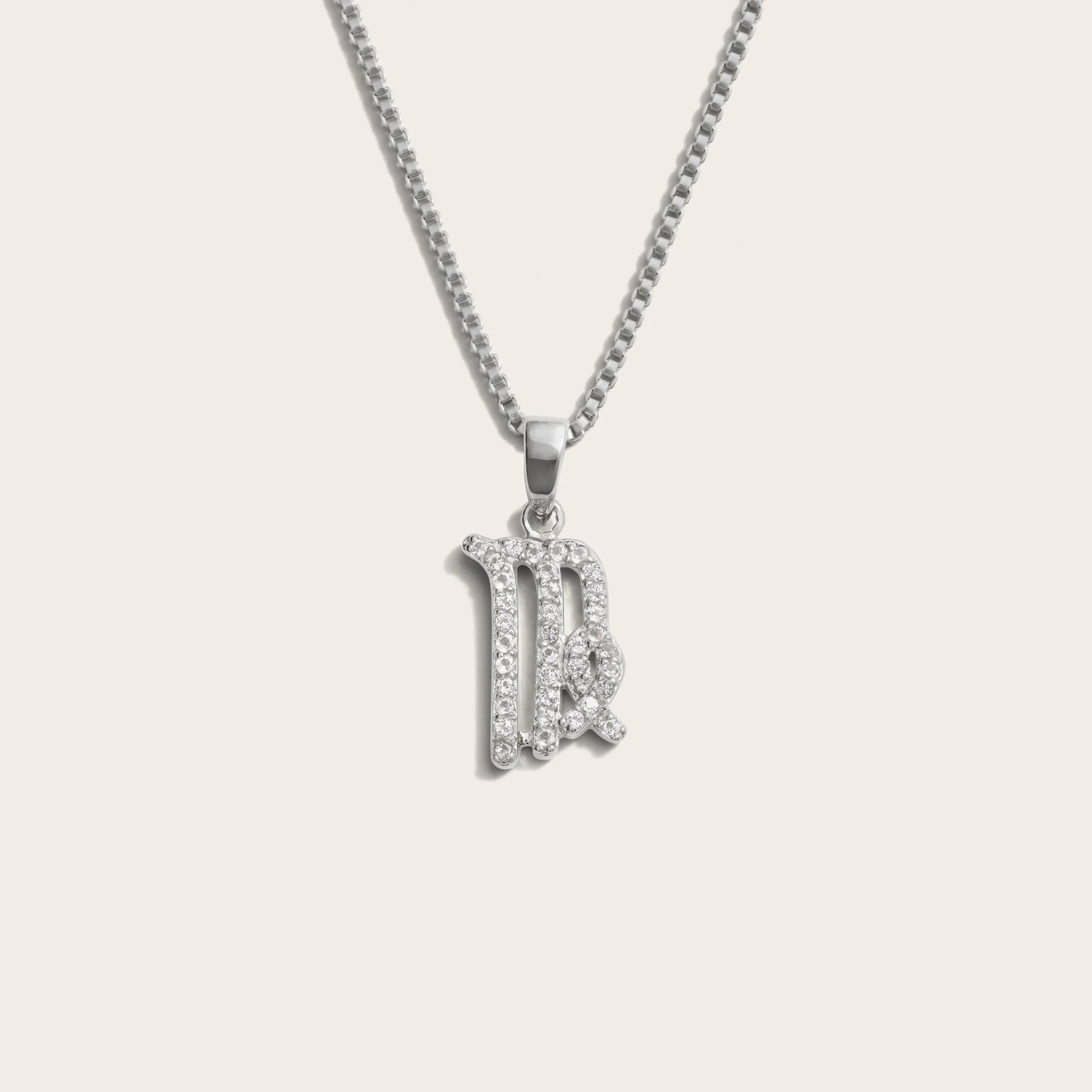 Awe Inspired - Zodiac Gemstone Necklace - 925 Sterling Silver Virgo Mini
