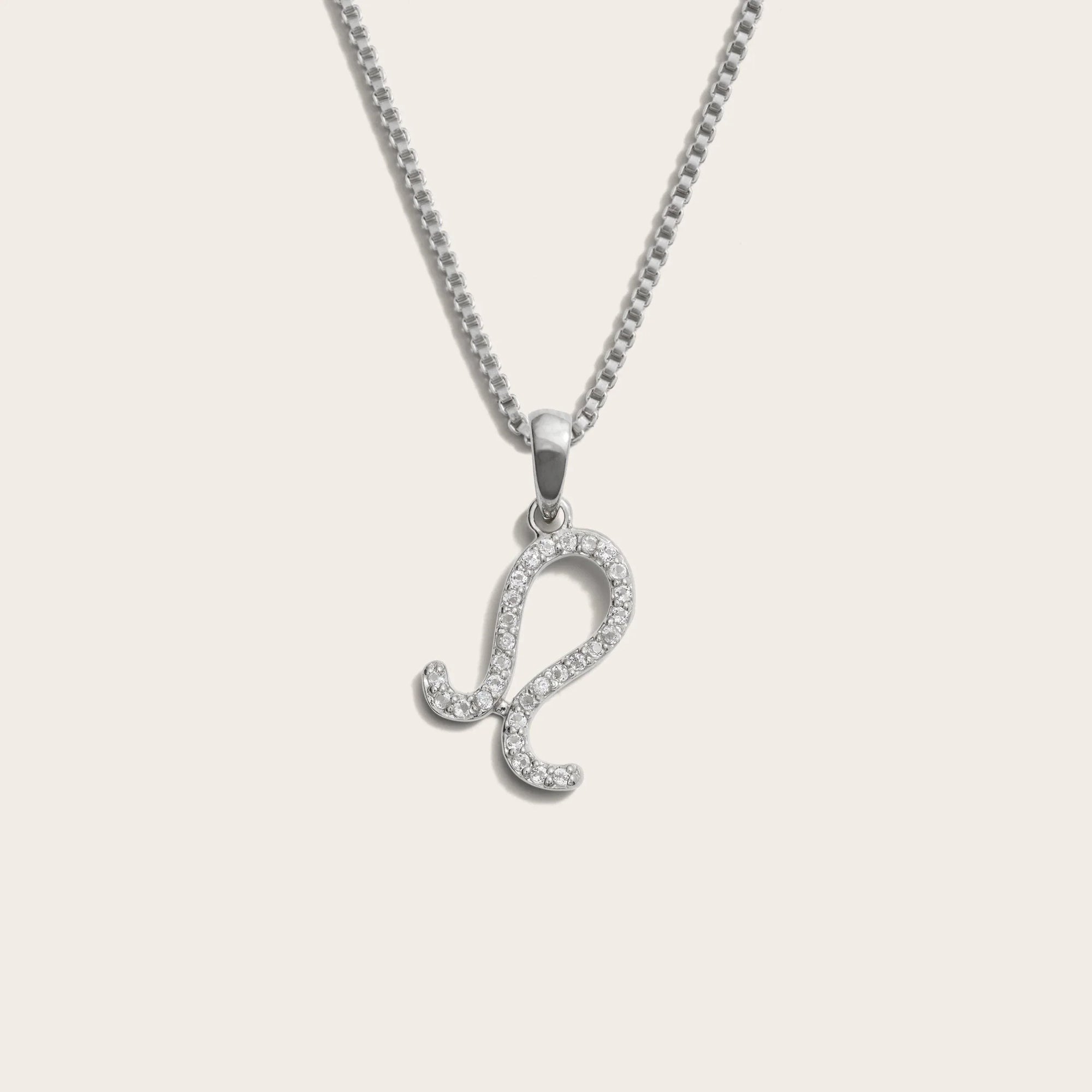 Awe Inspired - Zodiac Gemstone Necklace - 925 Sterling Silver Leo Mini