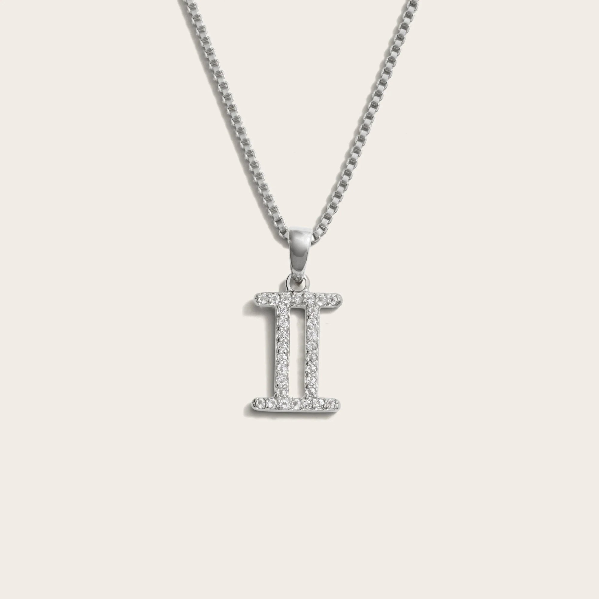 Awe Inspired - Zodiac Gemstone Necklace - 925 Sterling Silver Gemini Mini