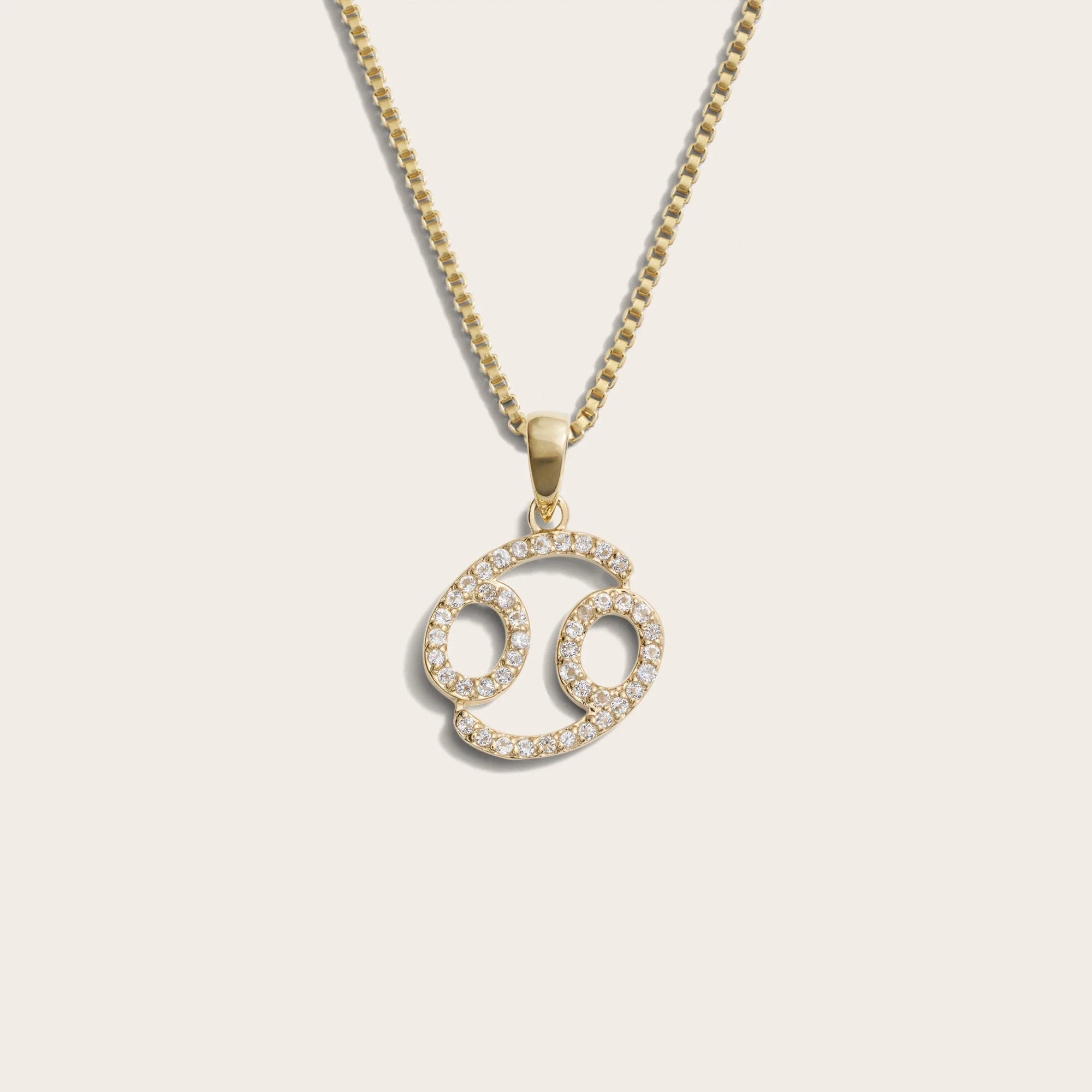 Awe Inspired - Zodiac Gemstone Necklace - 14K Yellow Gold Vermeil Cancer Mini