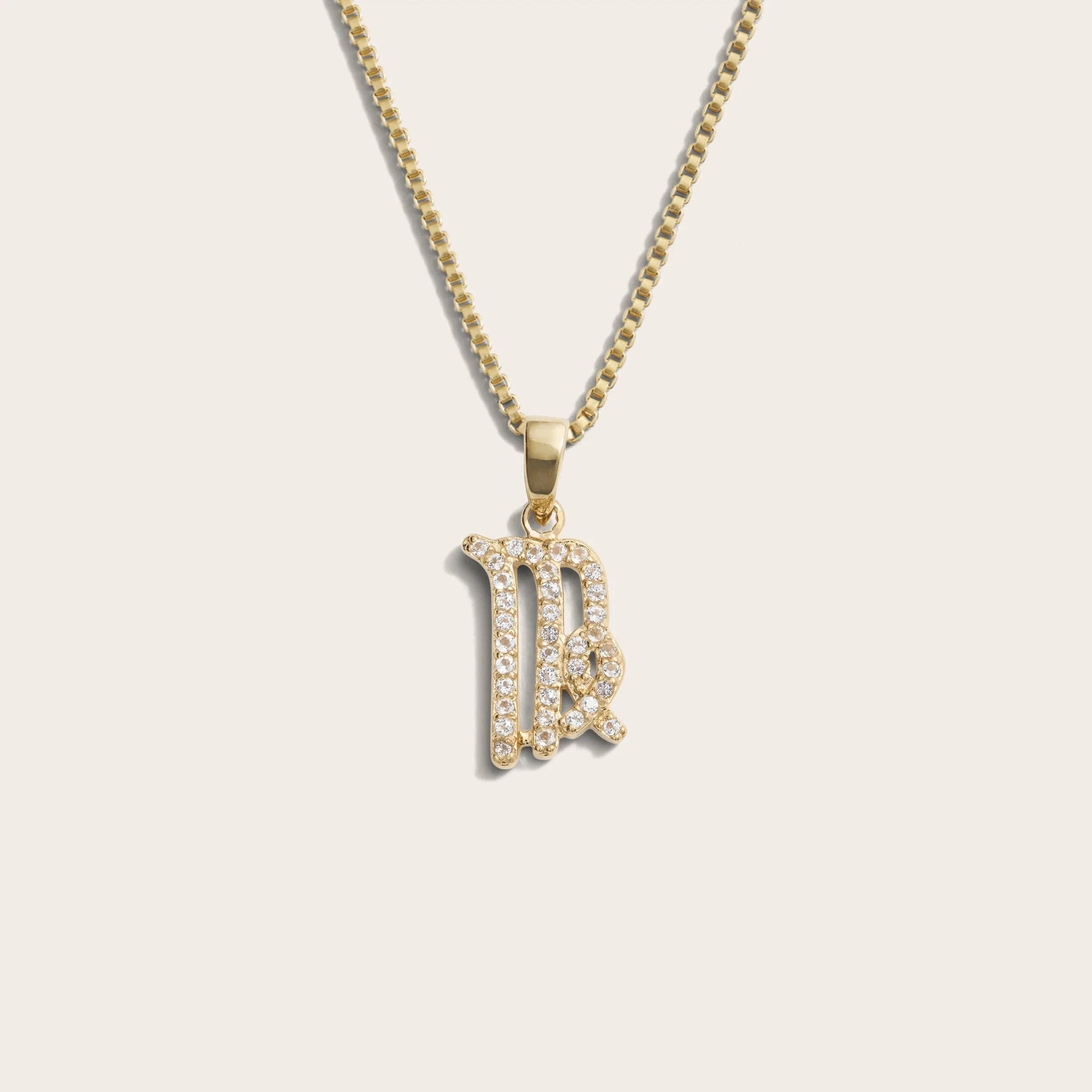 Awe Inspired - Zodiac Gemstone Necklace - 14K Yellow Gold Vermeil Virgo Mini