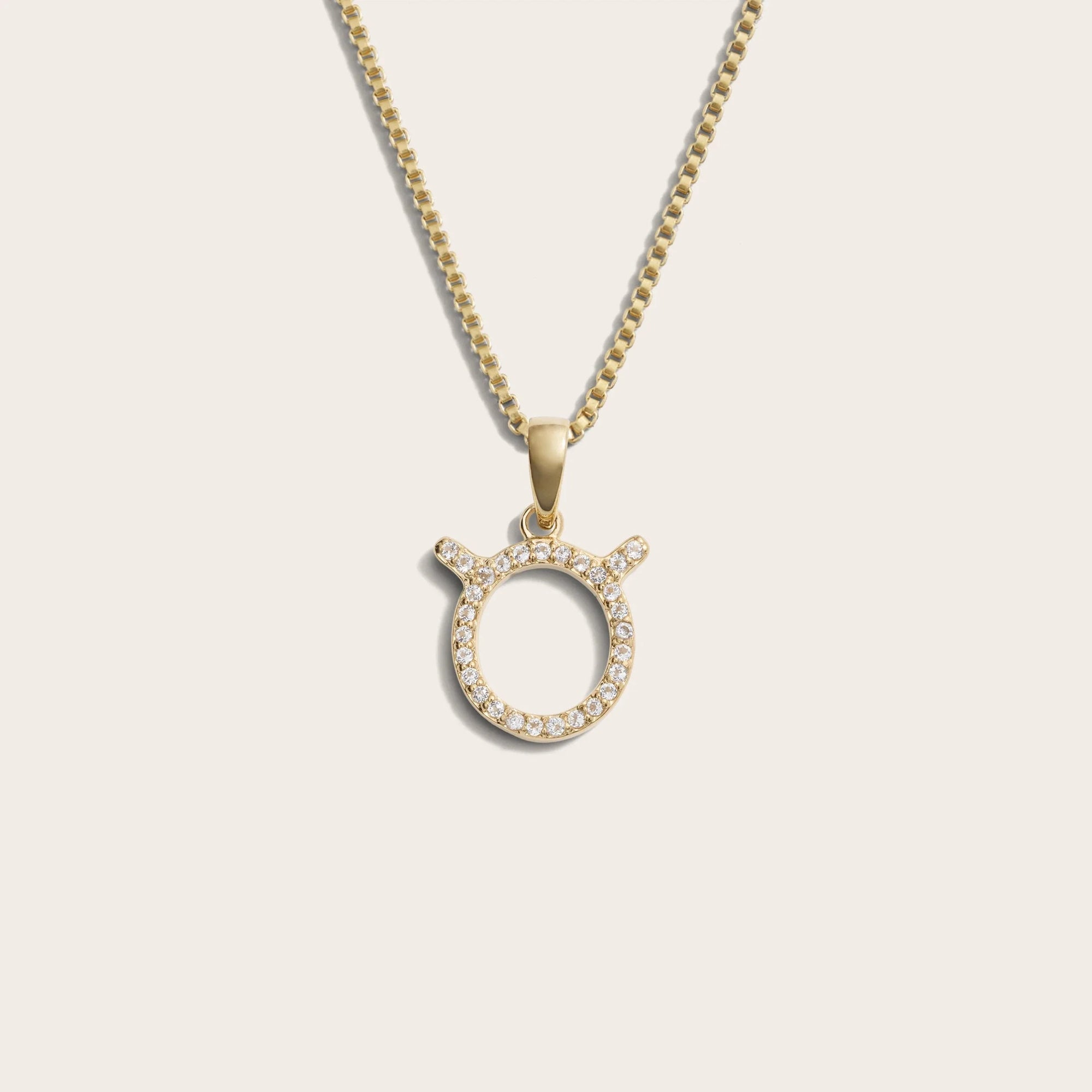 Awe Inspired - Zodiac Gemstone Necklace - 14K Yellow Gold Vermeil Taurus Mini