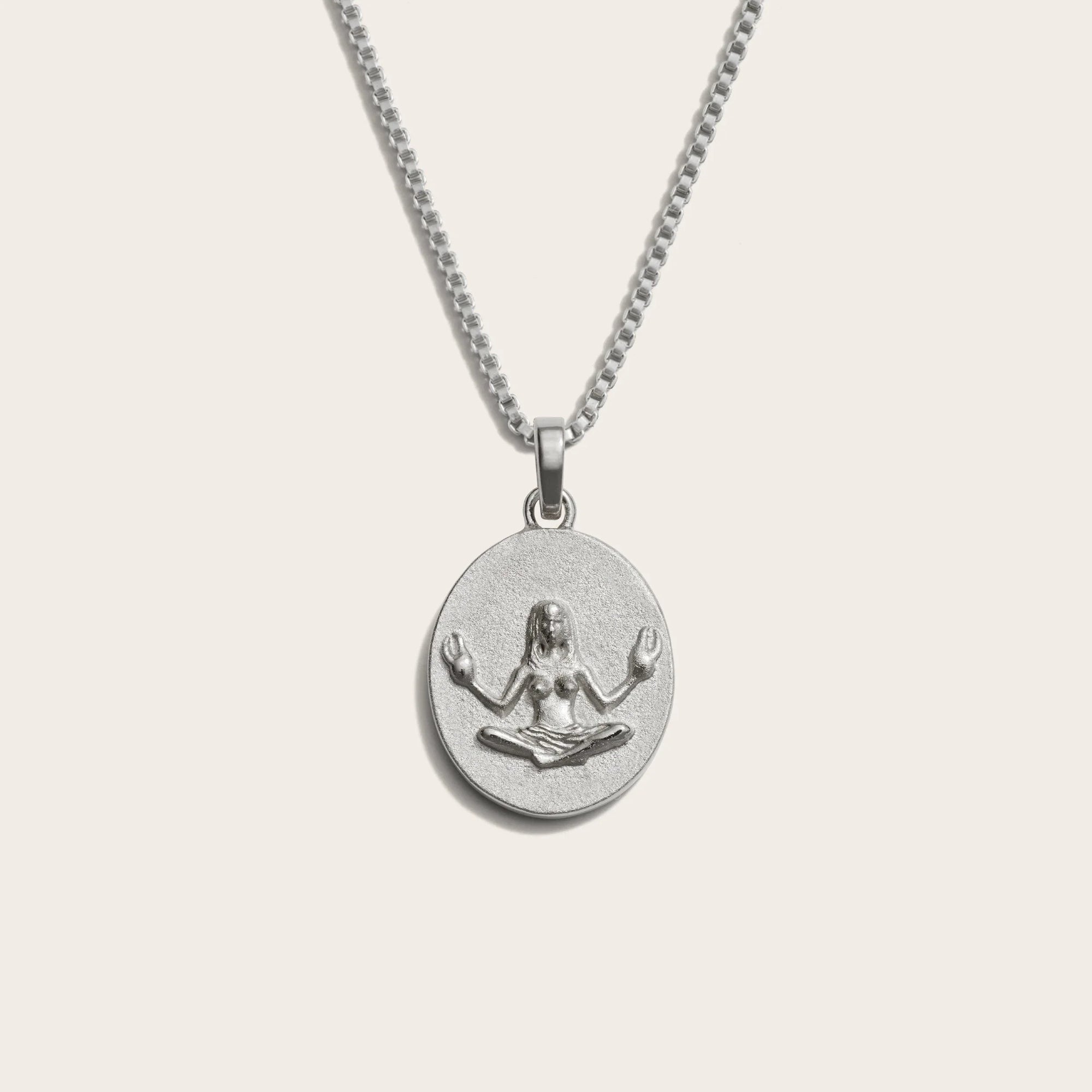 Awe Inspired - Zodiac Goddess Necklace - 925 Sterling Silver Cancer Standard