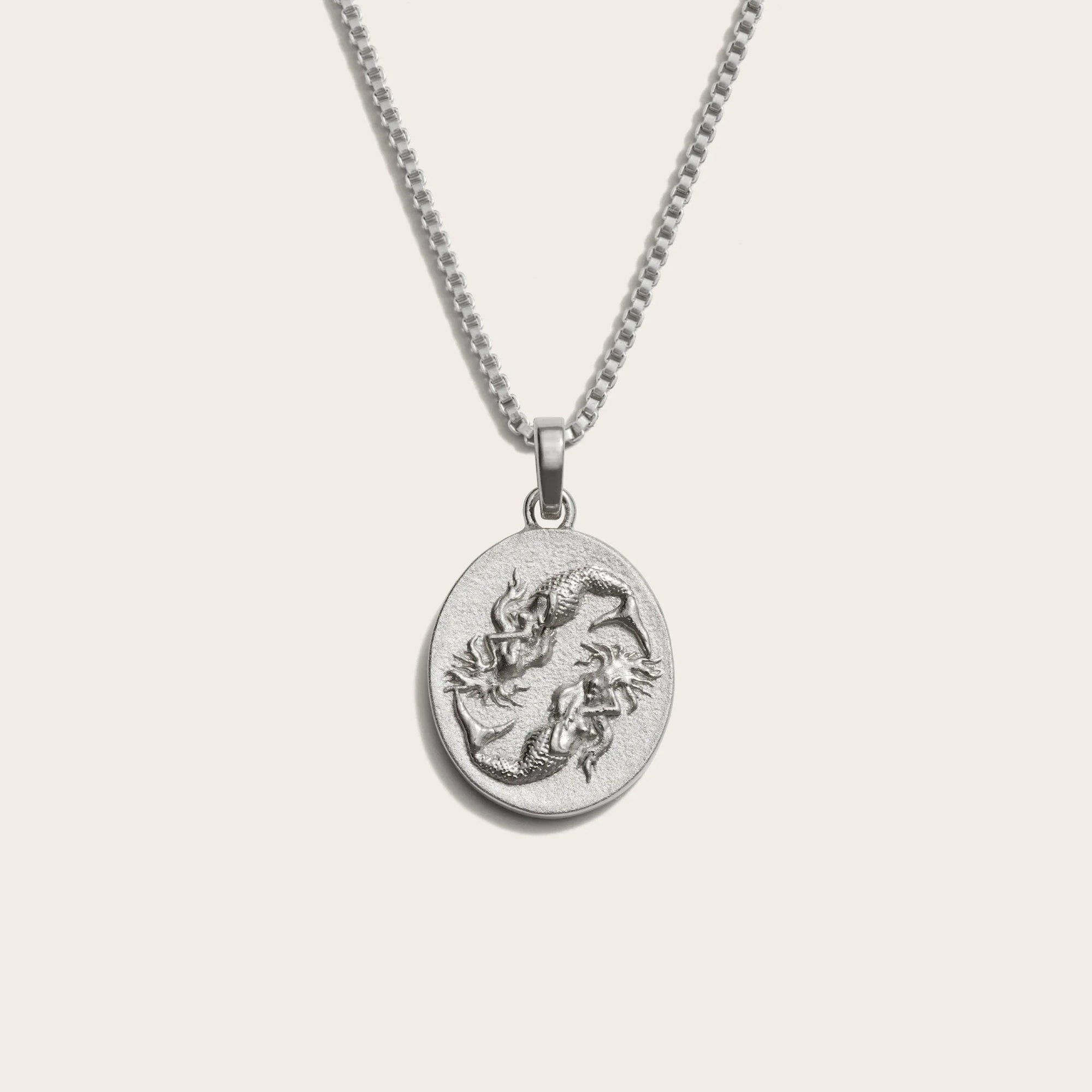 Awe Inspired - Zodiac Goddess Necklace - 925 Sterling Silver Pisces Standard