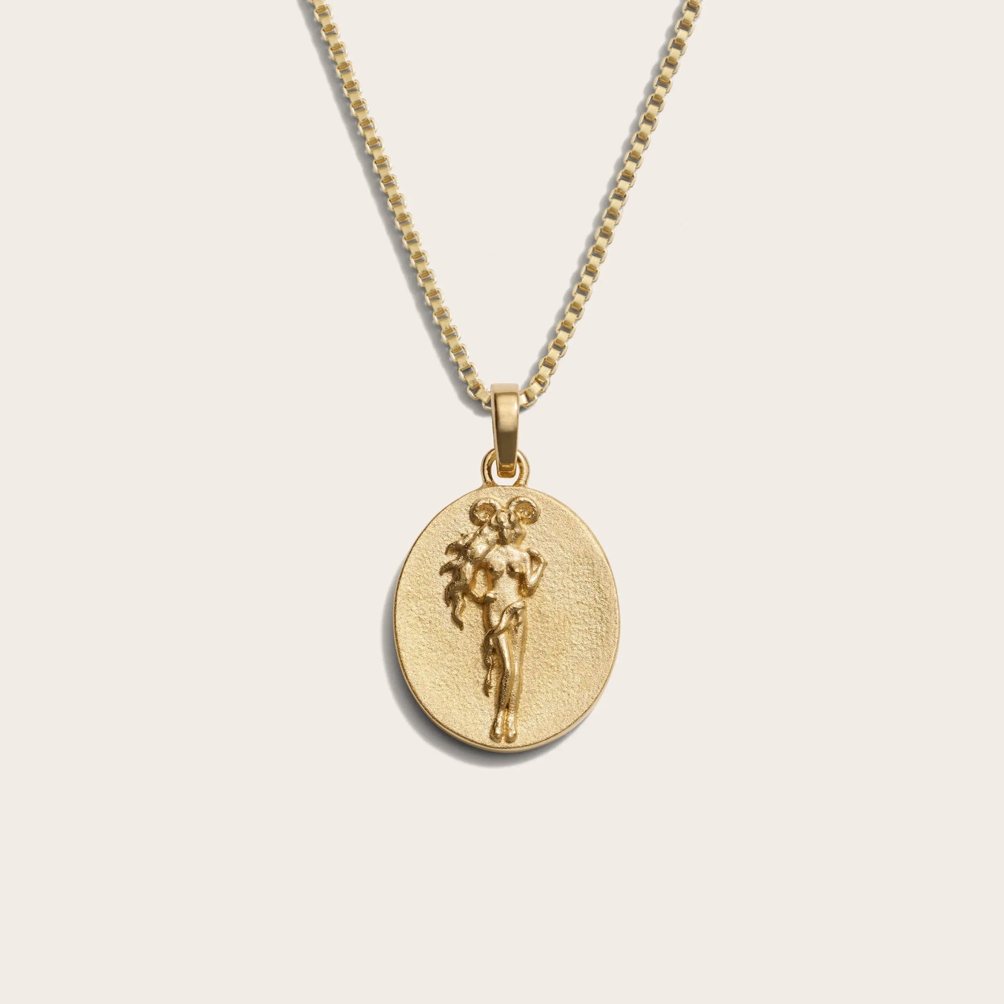 Awe Inspired - Zodiac Goddess Necklace - 14K Yellow Gold Vermeil Aries Standard