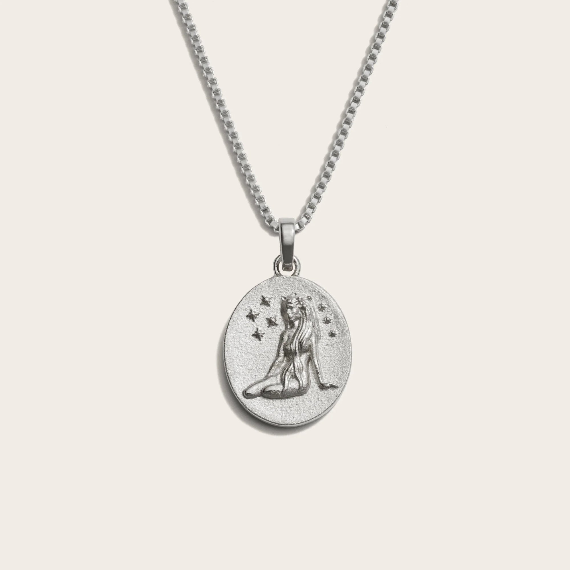 Awe Inspired - Zodiac Goddess Necklace - 925 Sterling Silver Virgo Standard