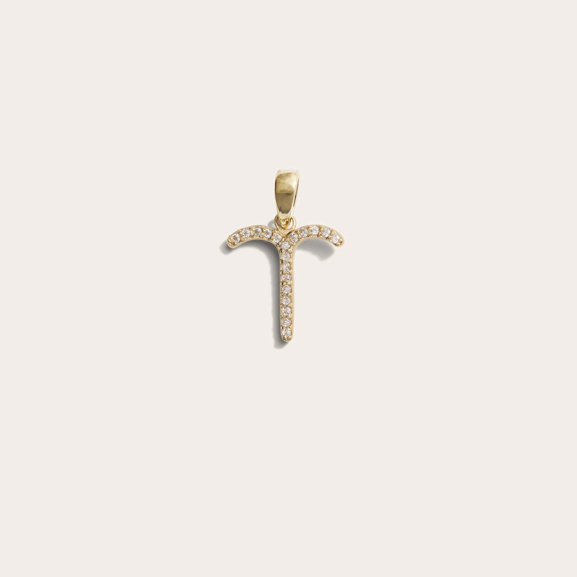 Awe Inspired - Zodiac Gemstone Amulet - 14K Yellow Gold Vermeil Aries Mini