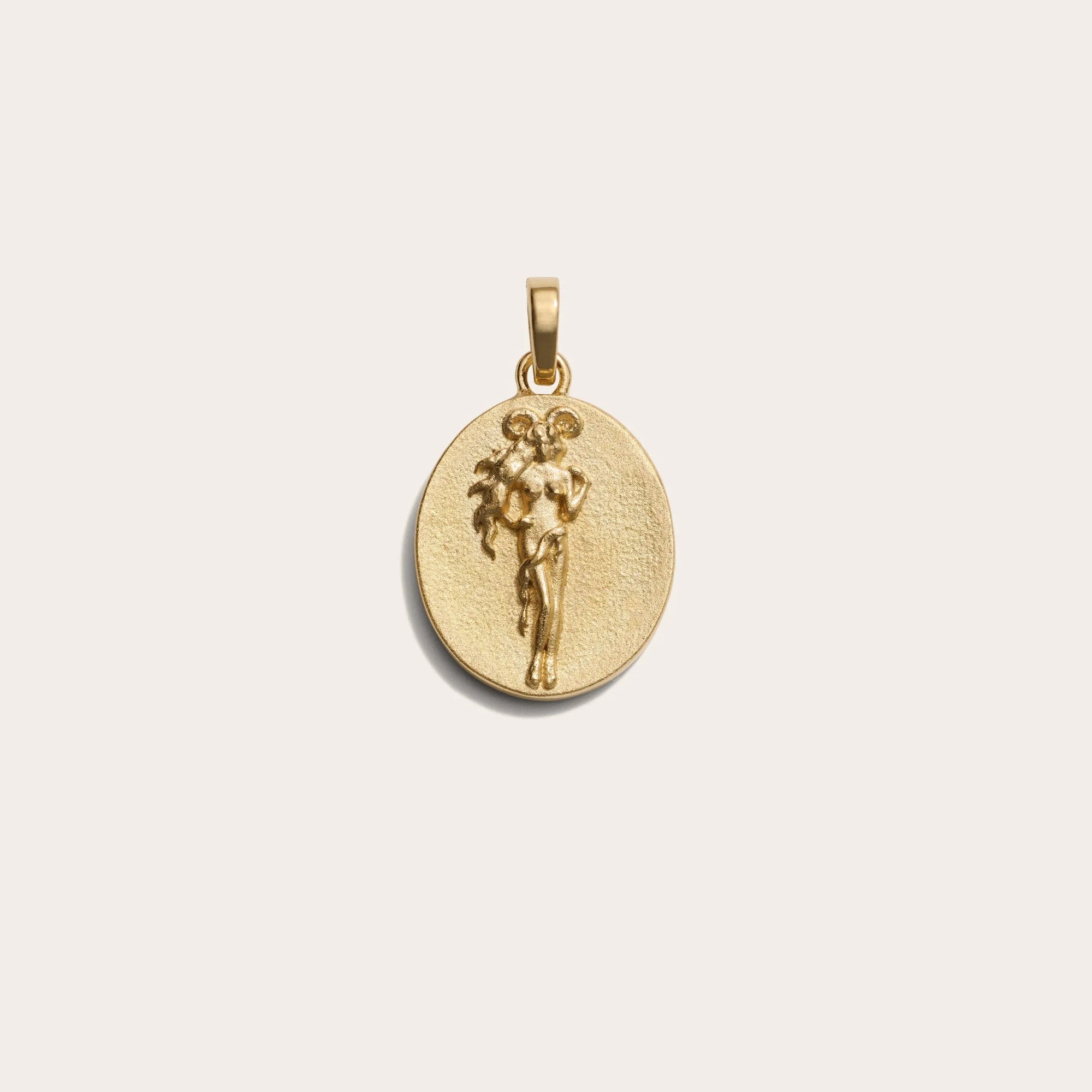 Awe Inspired - Zodiac Goddess Pendant - 14K Yellow Gold Vermeil Aries Standard