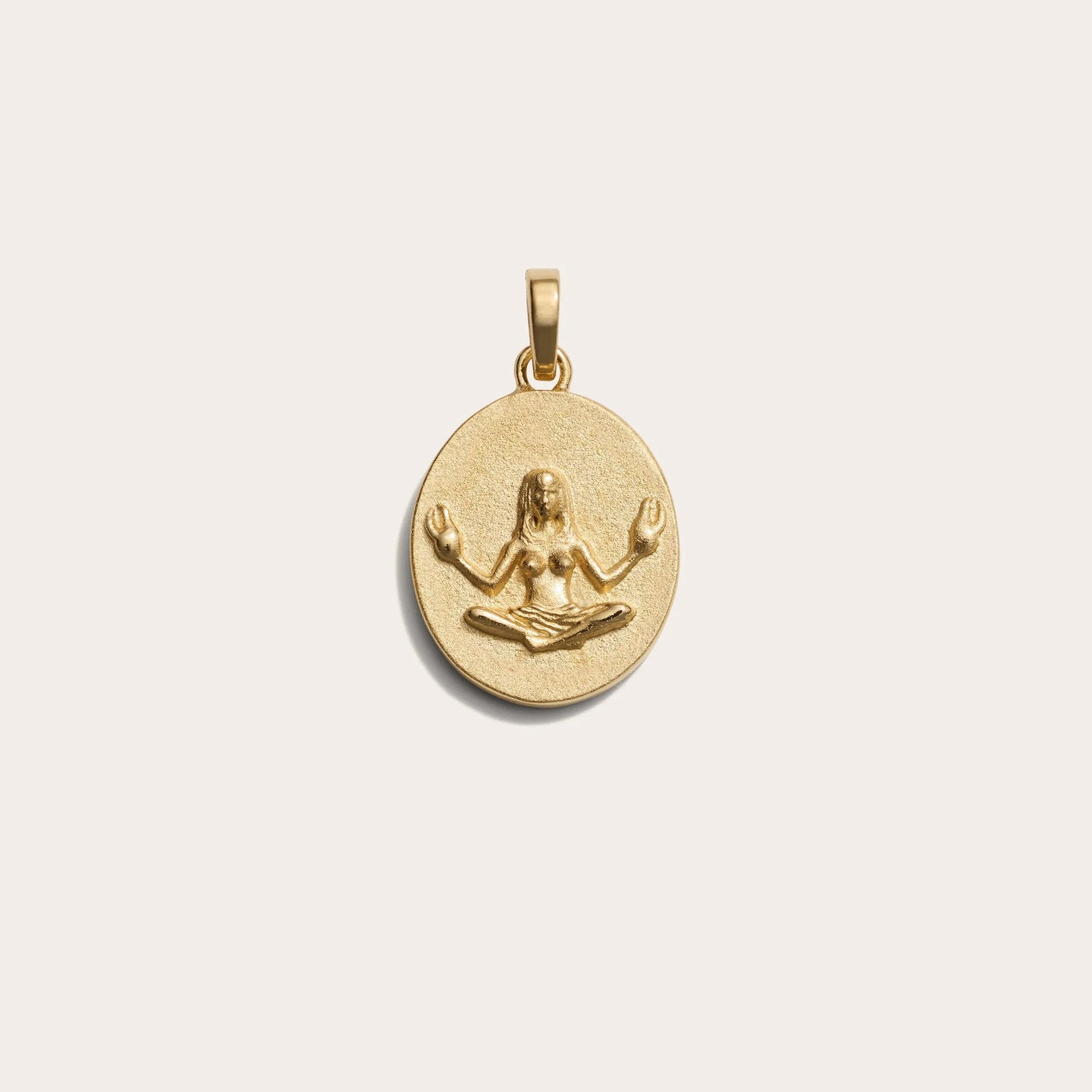 Awe Inspired - Zodiac Goddess Pendant - 14K Yellow Gold Vermeil Cancer Standard
