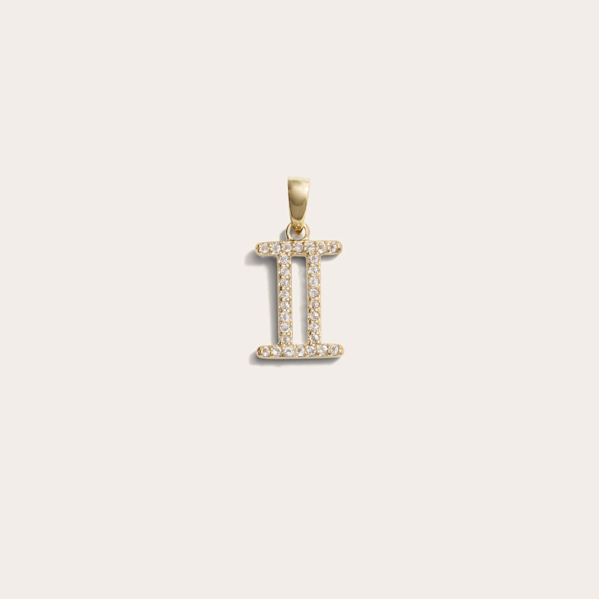 Awe Inspired - Zodiac Gemstone Amulet - 14K Yellow Gold Vermeil Gemini Mini