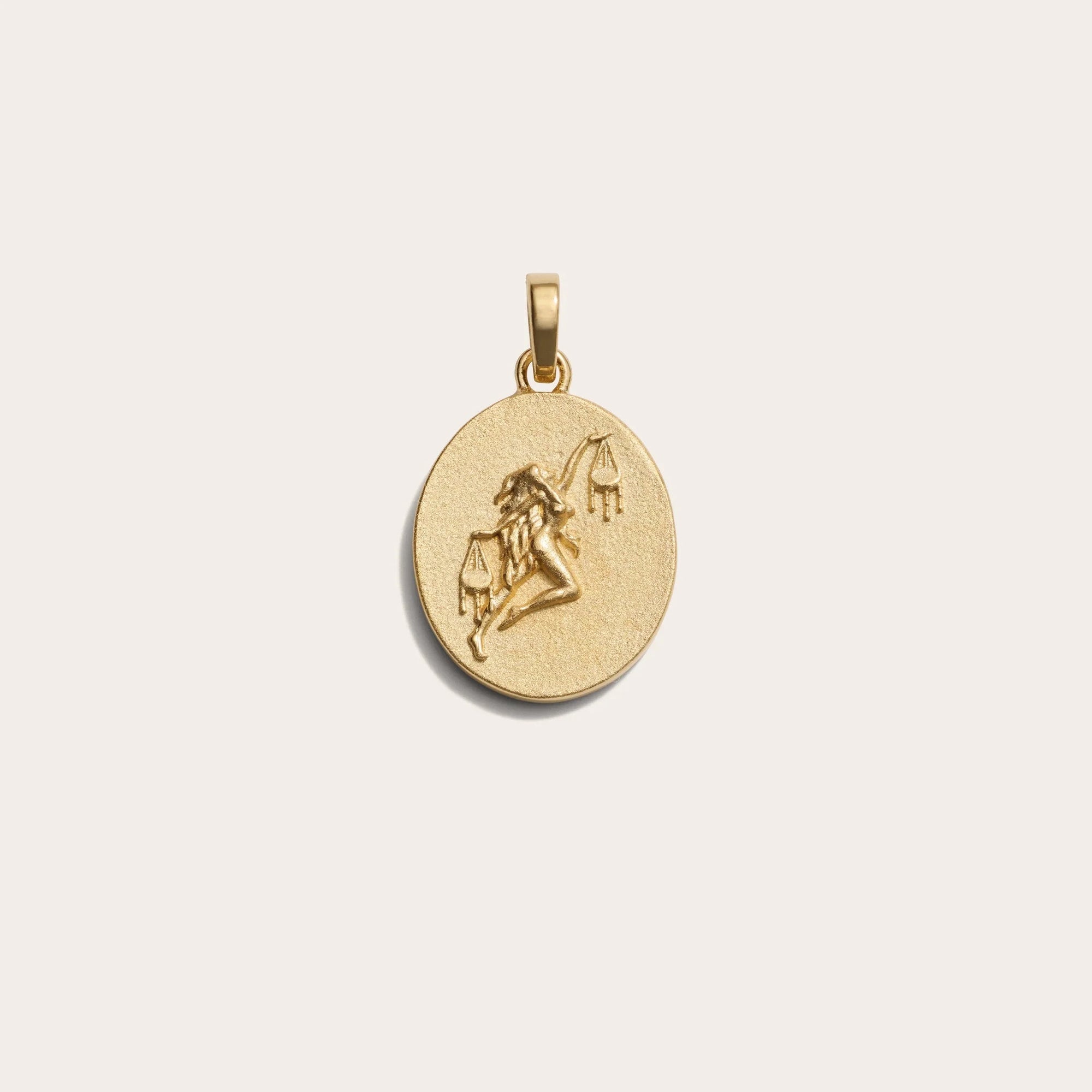 Awe Inspired - Zodiac Goddess Pendant - 14K Yellow Gold Vermeil Libra Standard