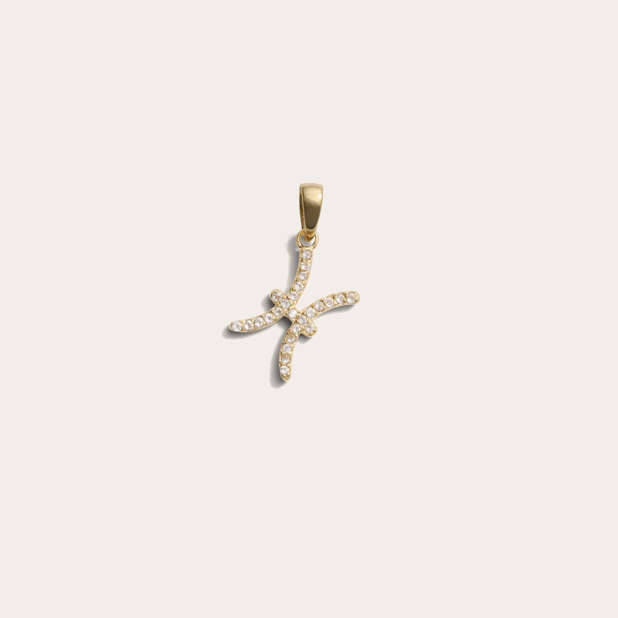 Awe Inspired - Zodiac Gemstone Amulet - 14K Yellow Gold Vermeil Pisces Mini