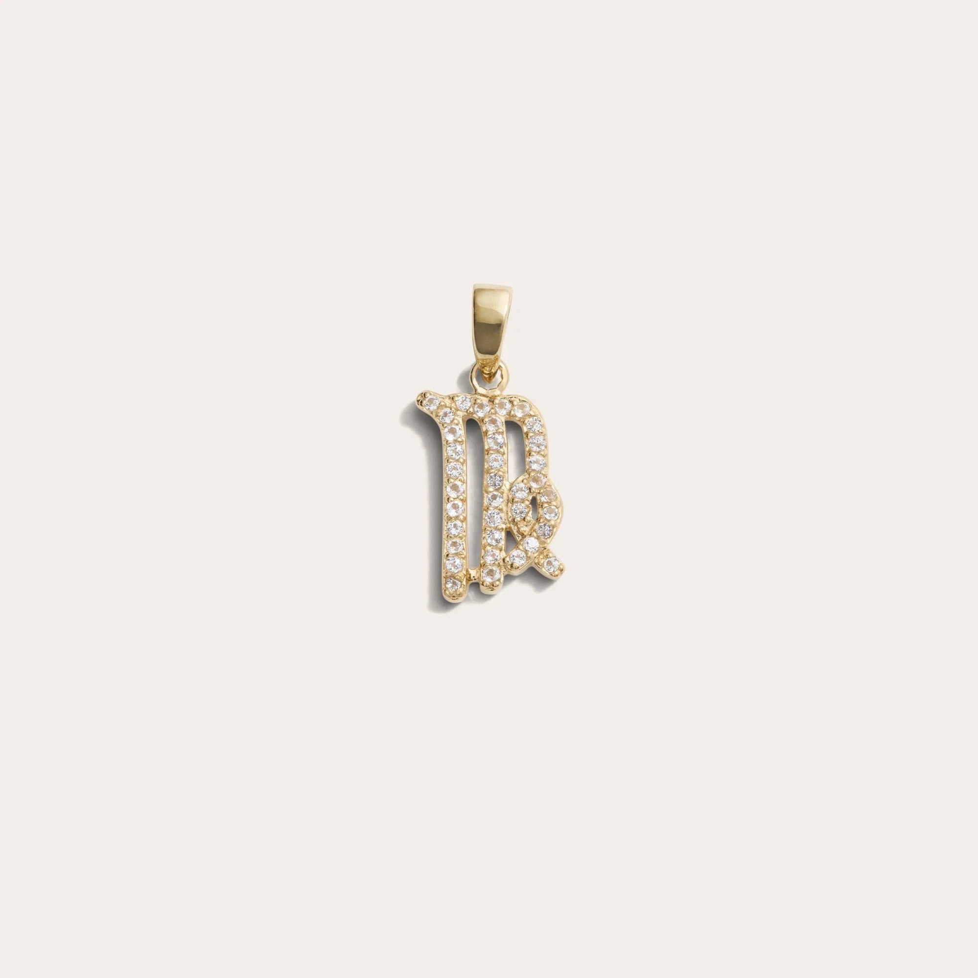 Awe Inspired - Zodiac Gemstone Amulet - 14K Yellow Gold Vermeil Virgo Mini