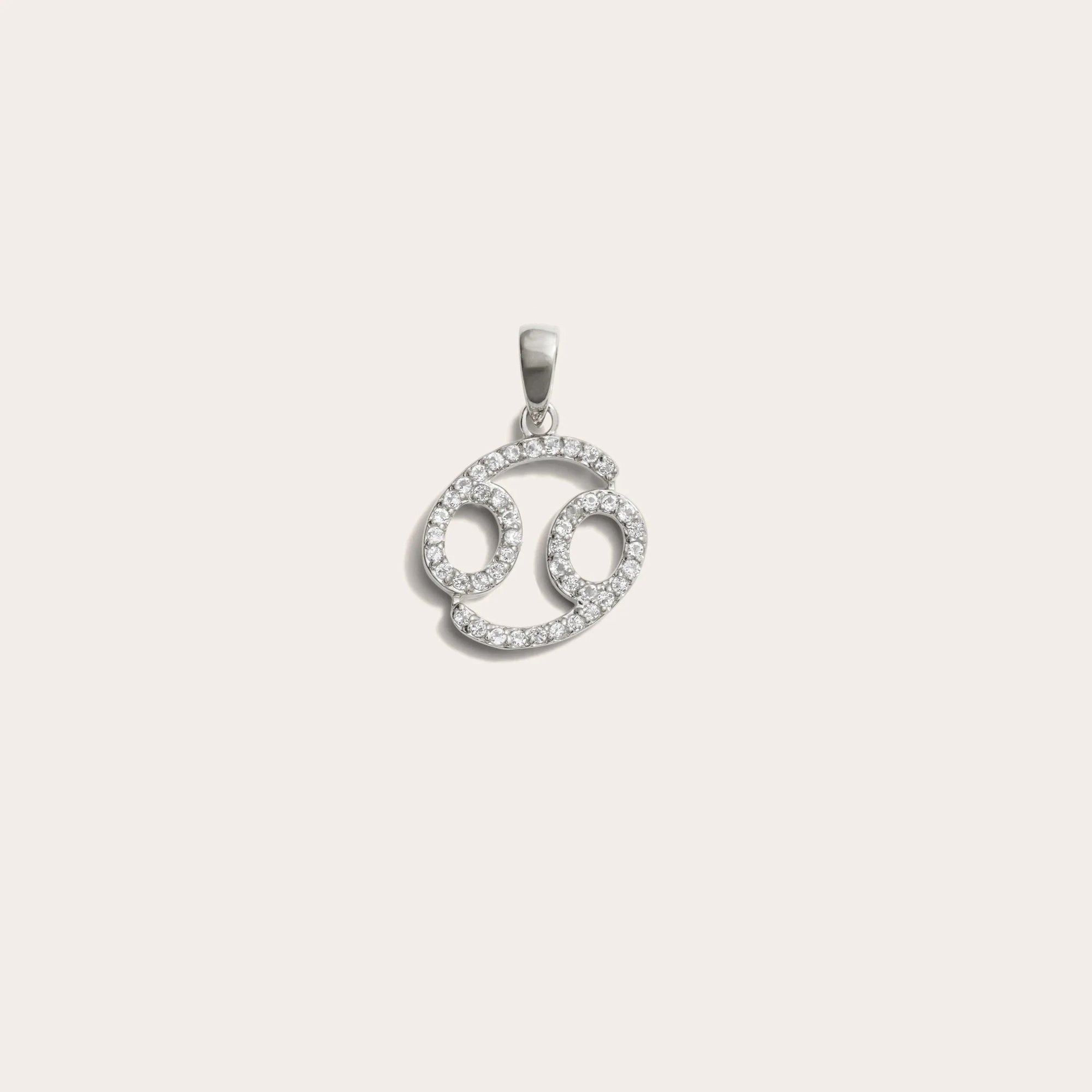Awe Inspired - Zodiac Gemstone Amulet - 925 Sterling Silver Cancer Mini