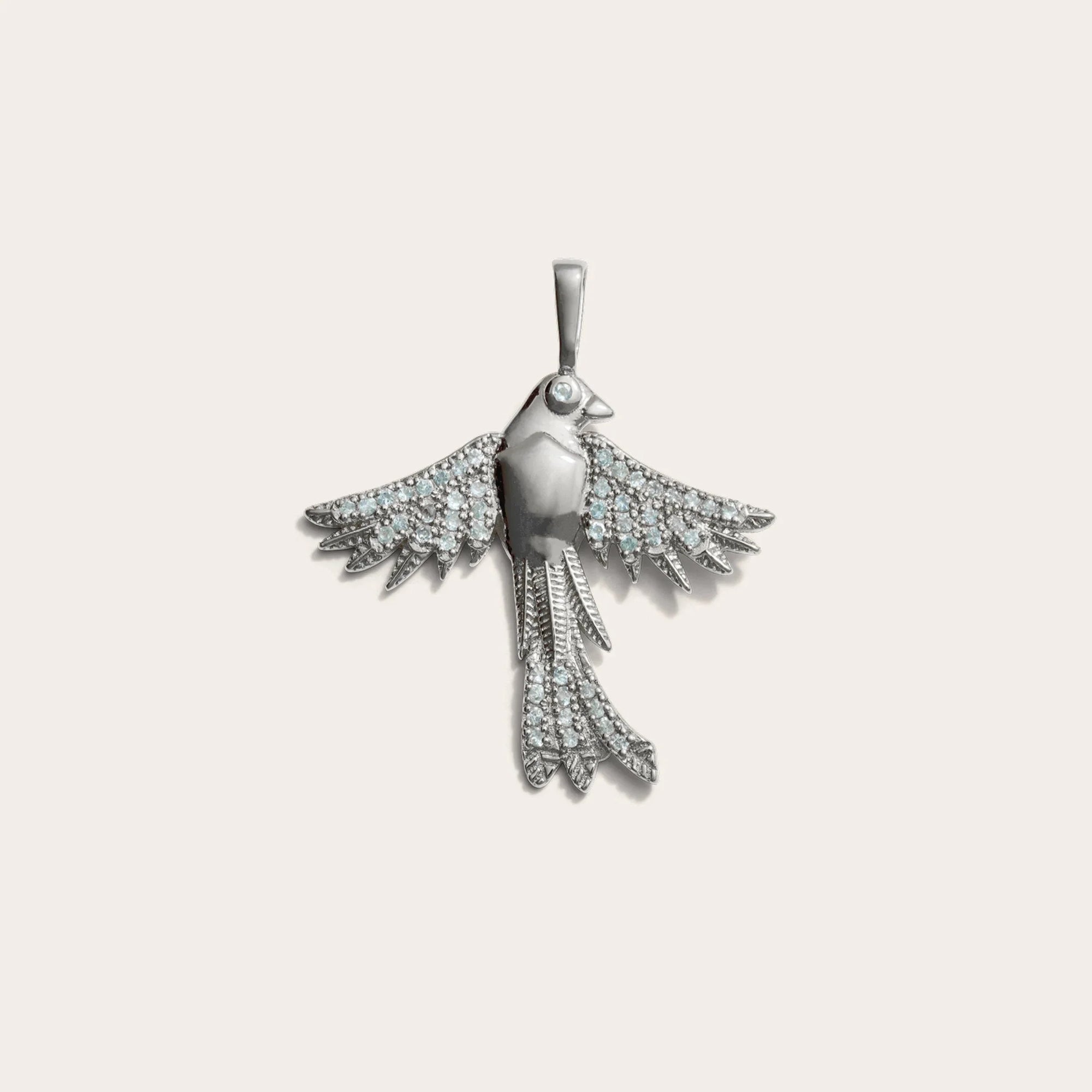 Awe Inspired - Suffragist Bluebird Amulet - 925 Sterling Silver Large