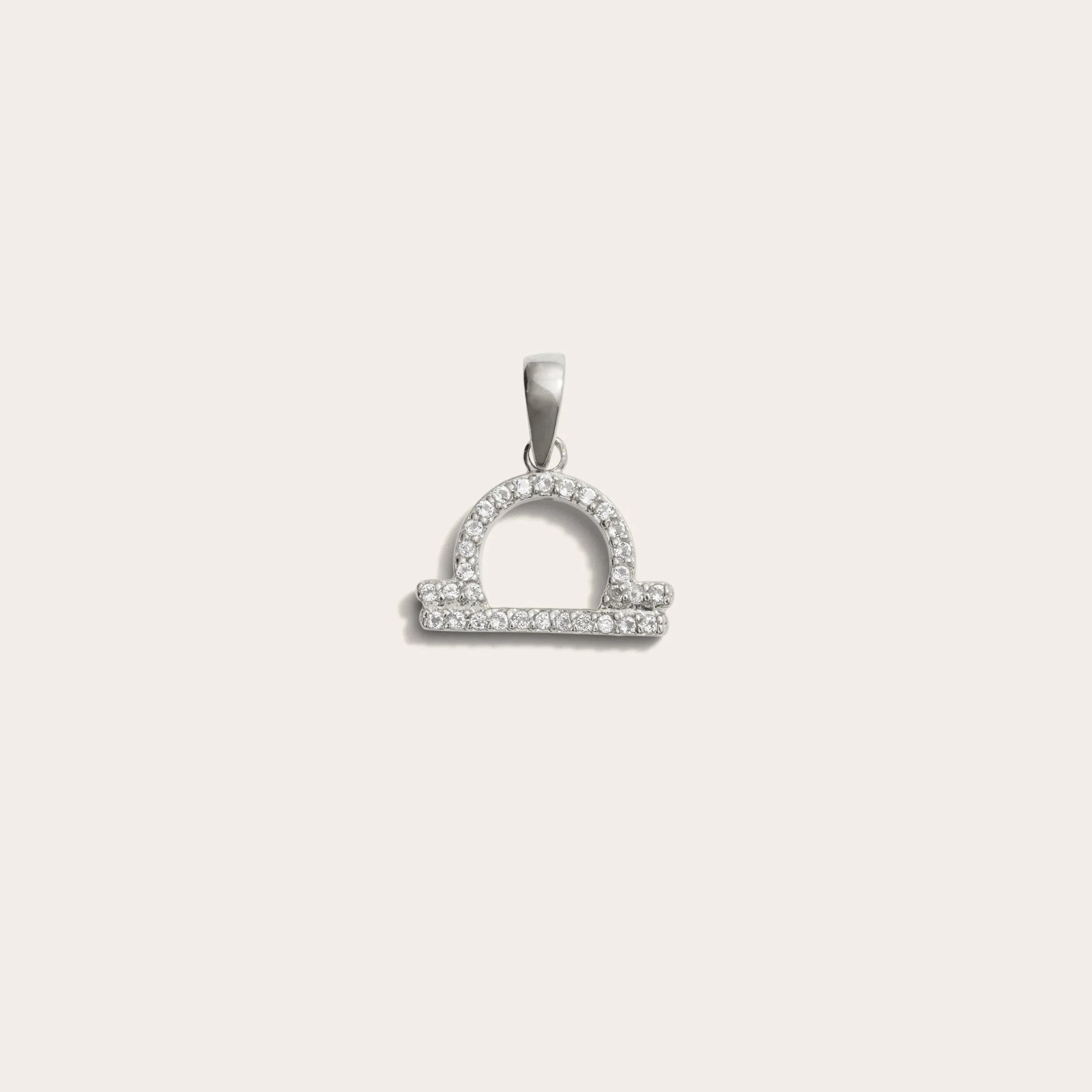 Awe Inspired - Zodiac Gemstone Amulet - 925 Sterling Silver Libra Mini