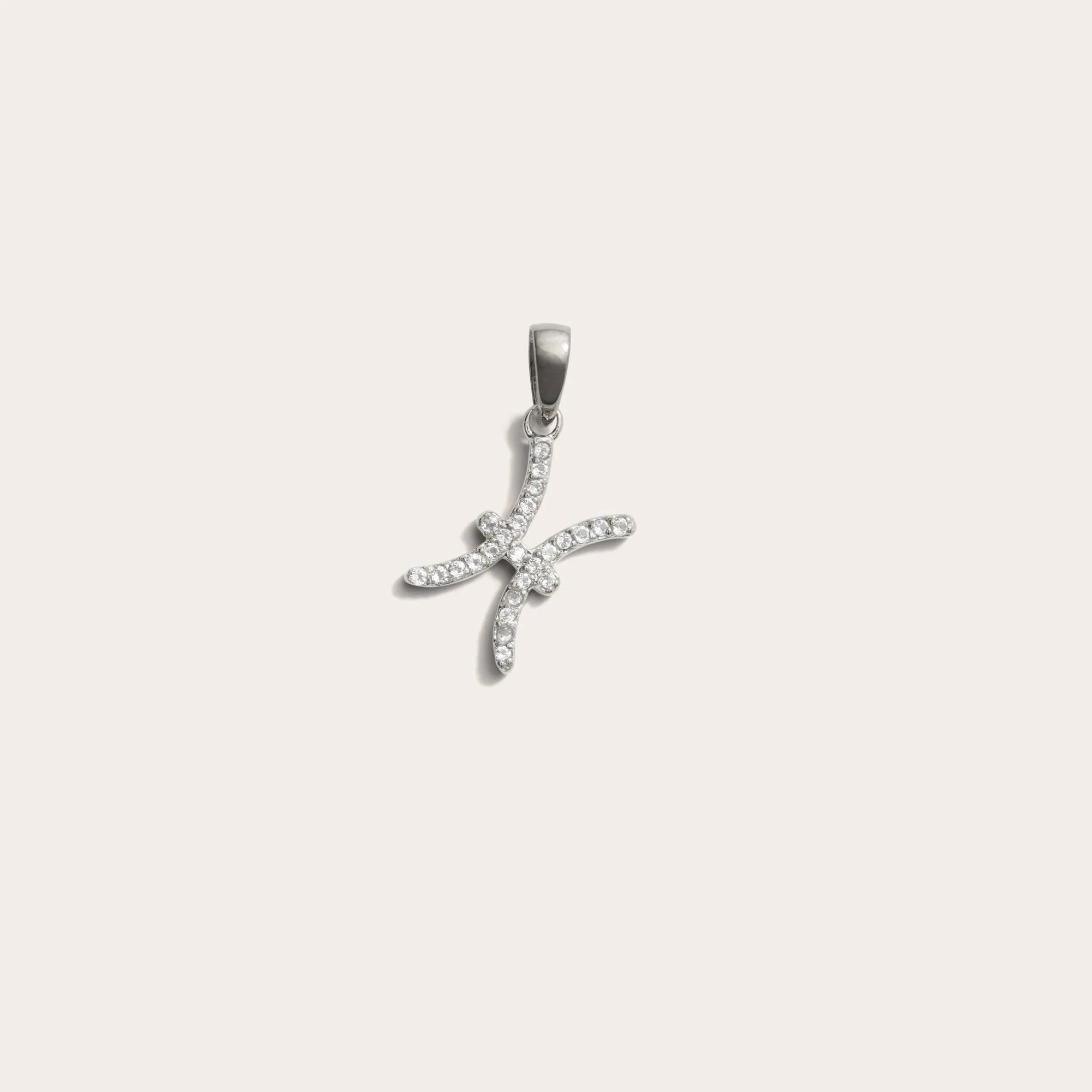 Awe Inspired - Zodiac Gemstone Amulet - 925 Sterling Silver Pisces Mini