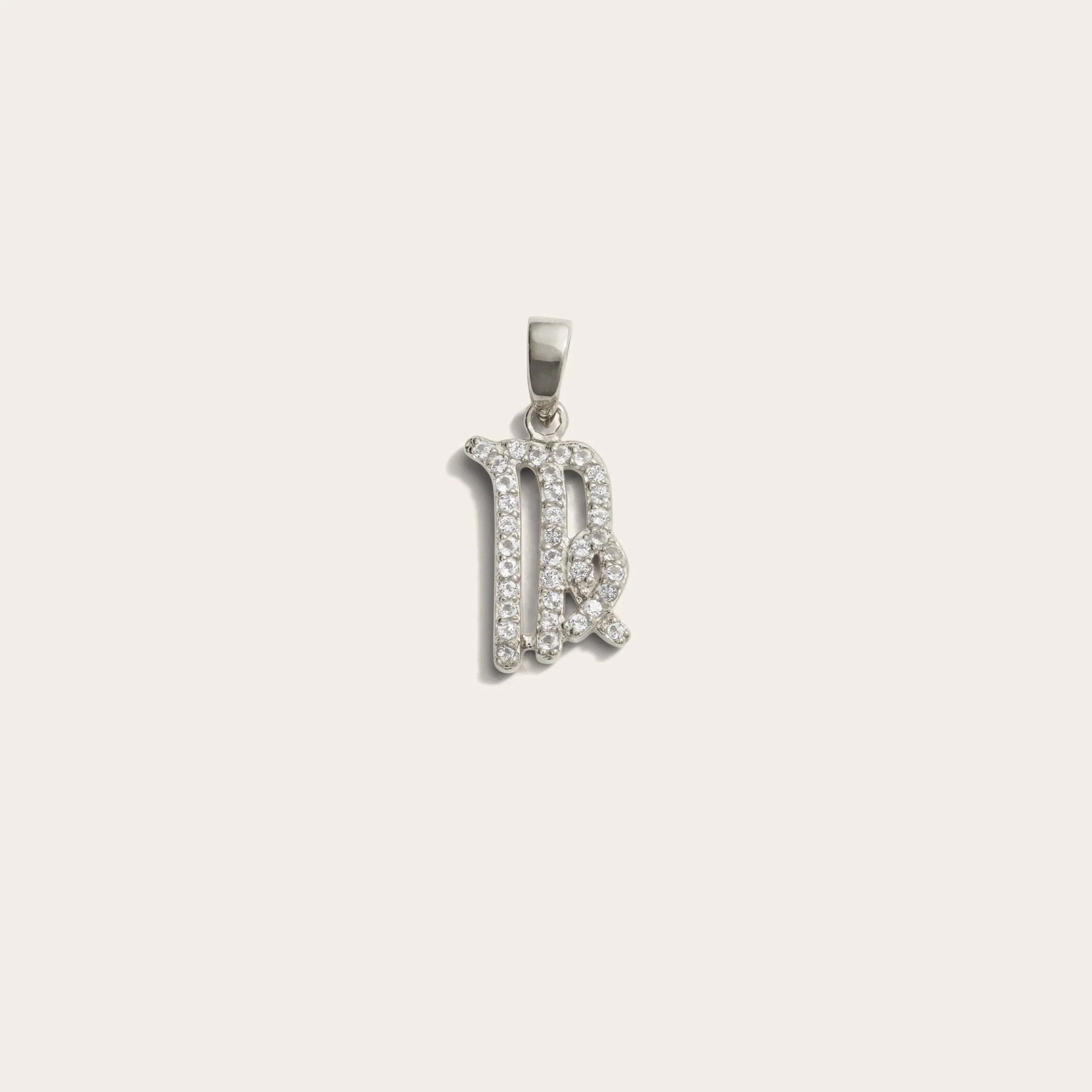 Awe Inspired - Zodiac Gemstone Amulet - 925 Sterling Silver Virgo Mini
