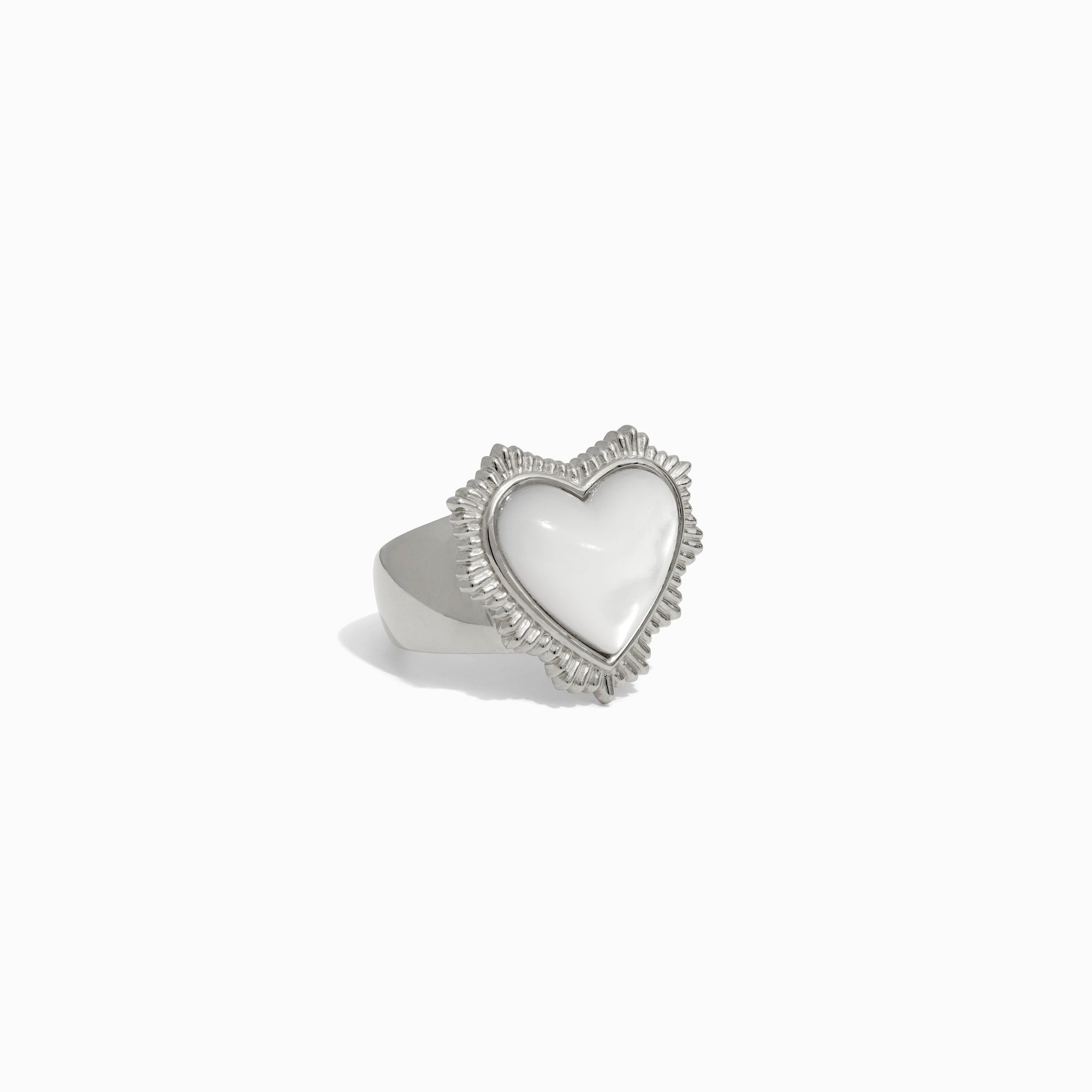Awe Inspired - Mother of Pearl Radiant Heart Ring -