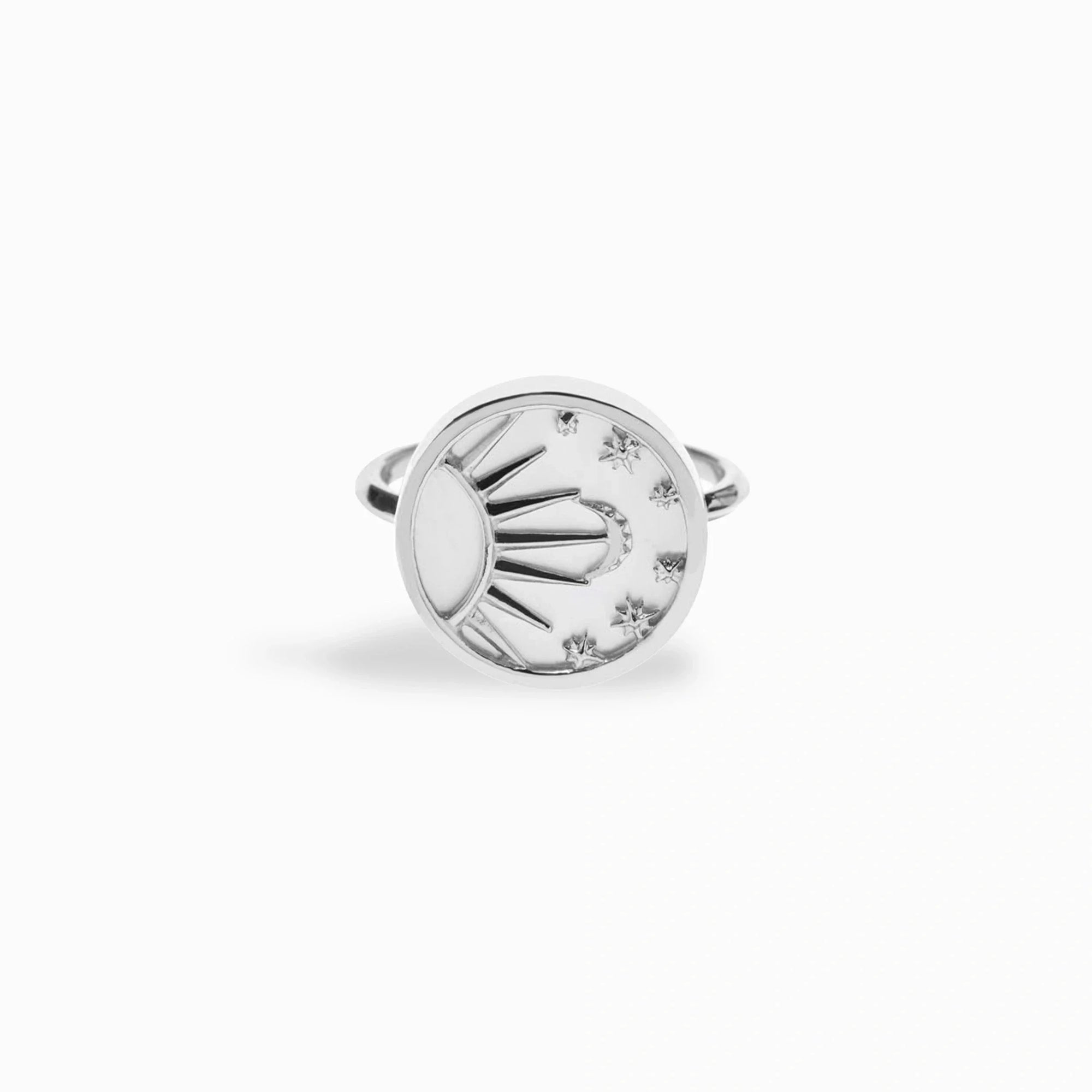 Awe Inspired - Celestial Mother of Pearl Ring - 925 Sterling Silver