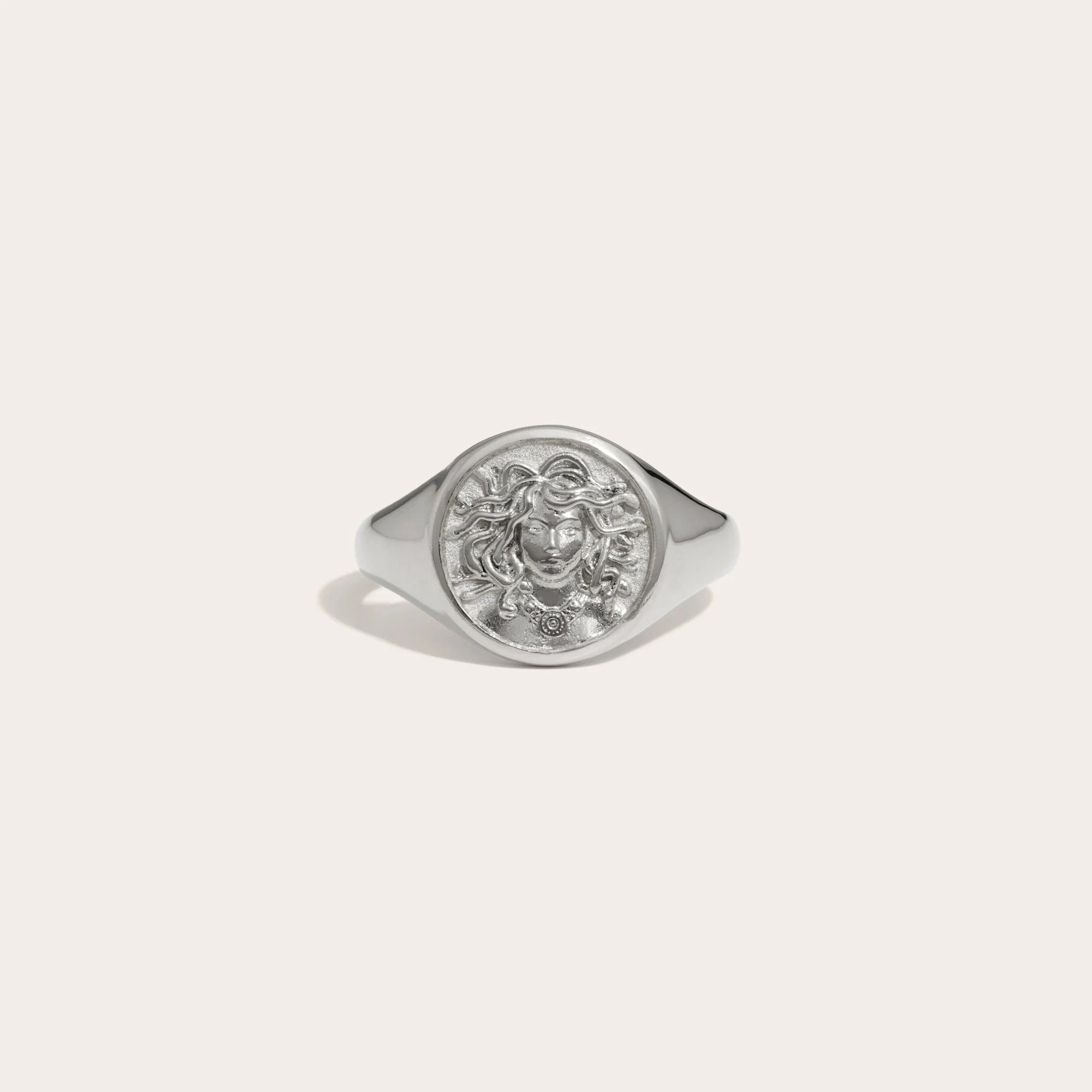 Awe Inspired - Men's Medusa Signet Ring - 925 Sterling Silver