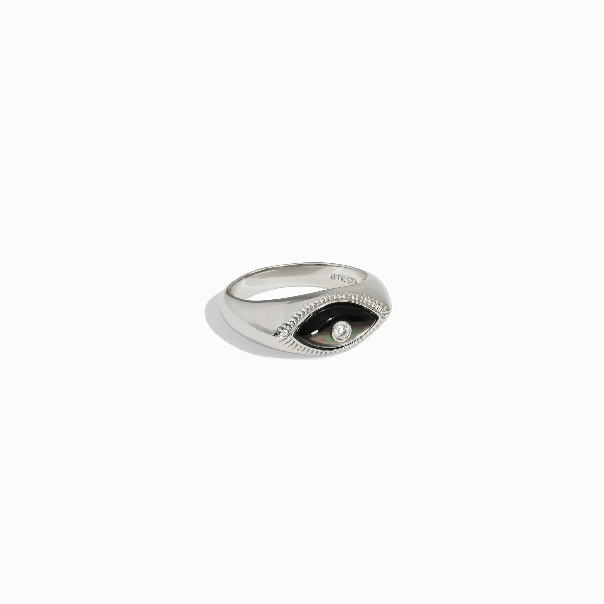 Awe Inspired - Third Eye Black Mother of Pearl Ring -