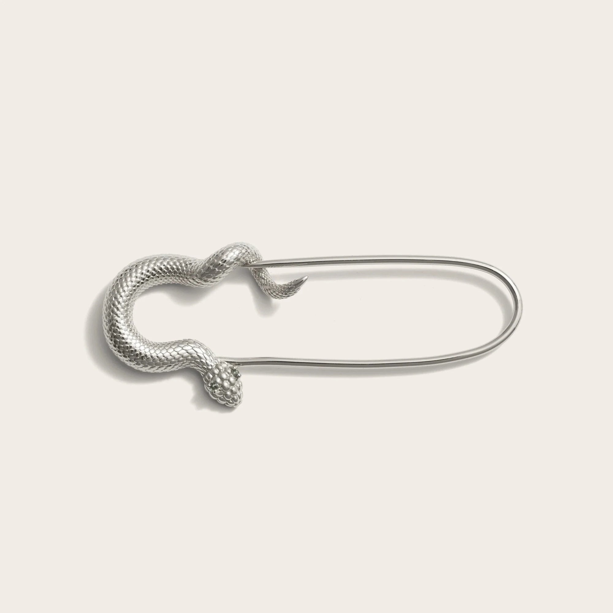 Awe Inspired - Snake Pin Charm Collector Brooch - 925 Sterling Silver