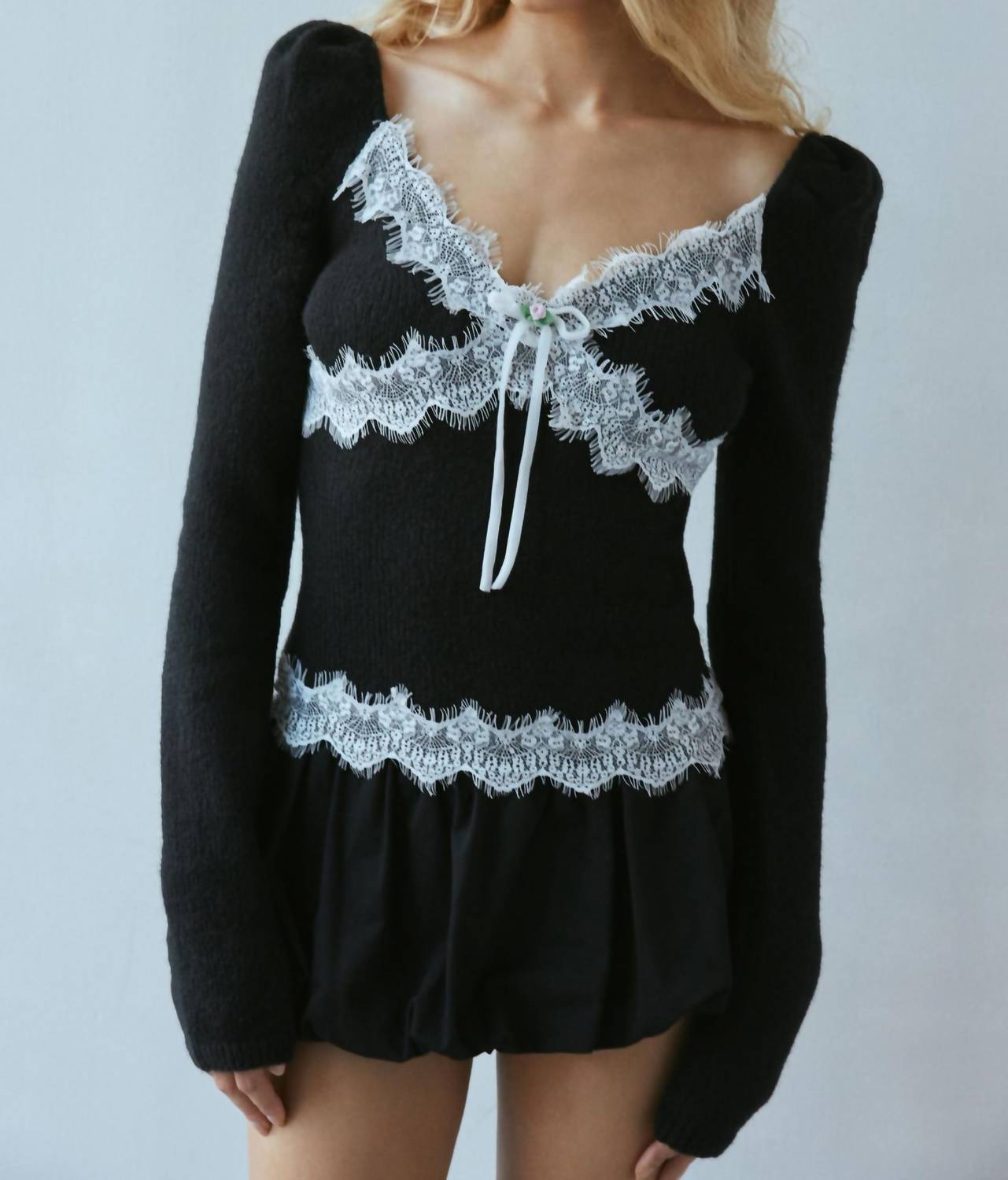 Rosaleen Knit Sweater - Black