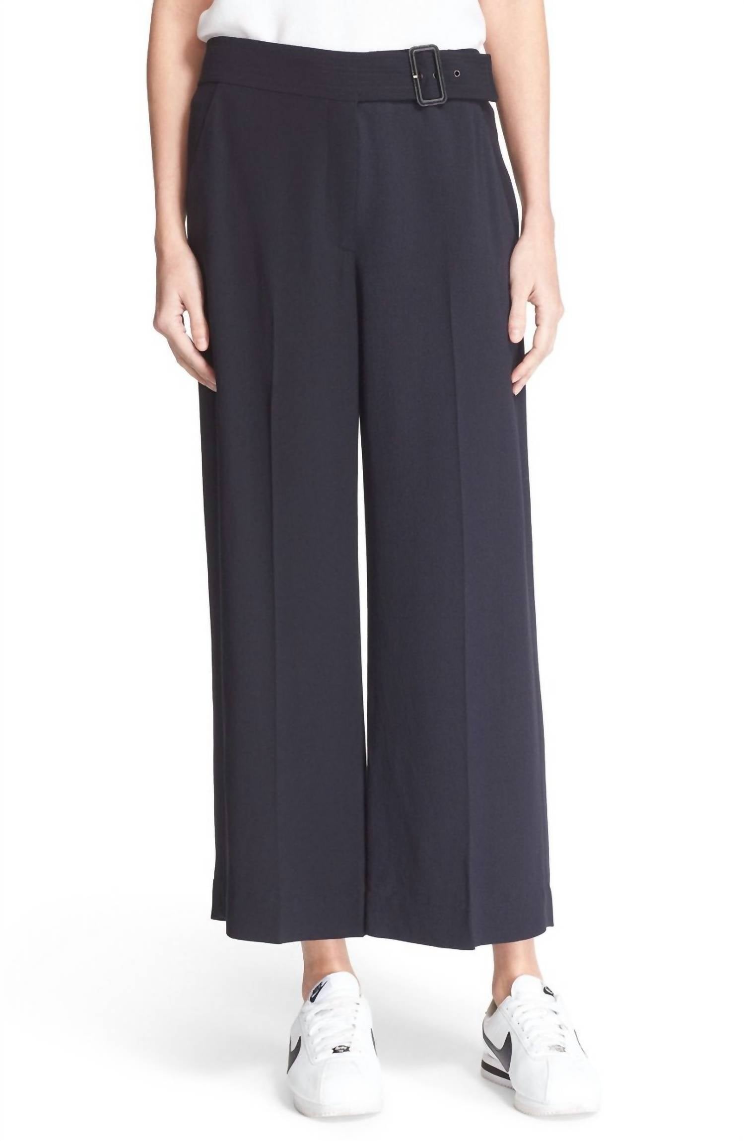 Emily Gaucho Mid-Rise Belted Pants
