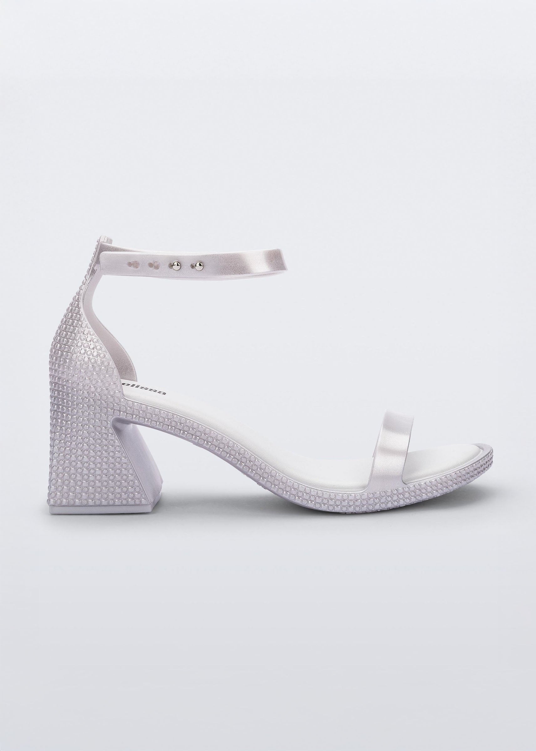 Lux Heel - Metallic Silver/White