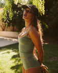 Rat Boi - Scoop Back Cami - Sage -